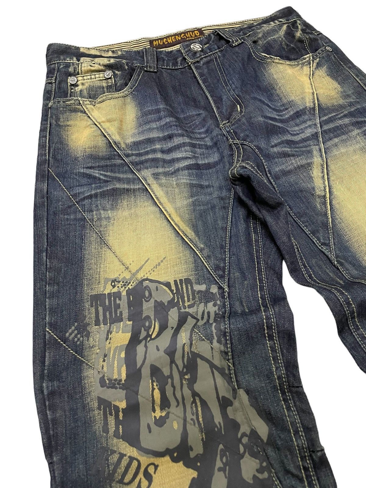 Hysteric Glamour × LOWBOX × PPFM Junya Watanabe Balenciaga Style Mud Rust 3D Whisker Jeans Size US 32 / EU 48 - 10 Thumbnail