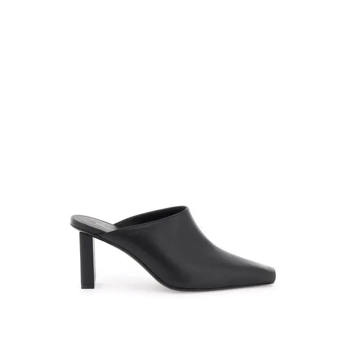 image of Courreges O1S22I1N0424 Leather Mule Shoess In Black Shoes, Women's (Size 6)