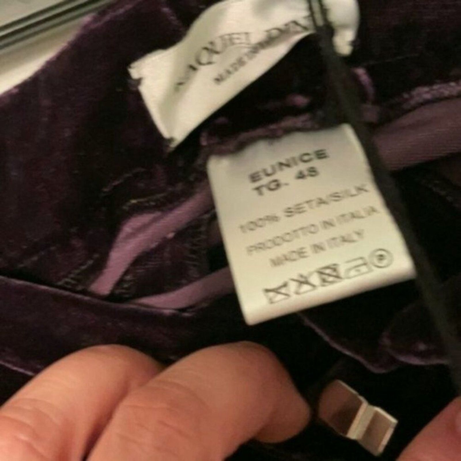 Raquel Diniz Raquel Diniz silk velvet flared pants Purple size 12 Size 34" / US 12 / IT 48 - 8 Thumbnail