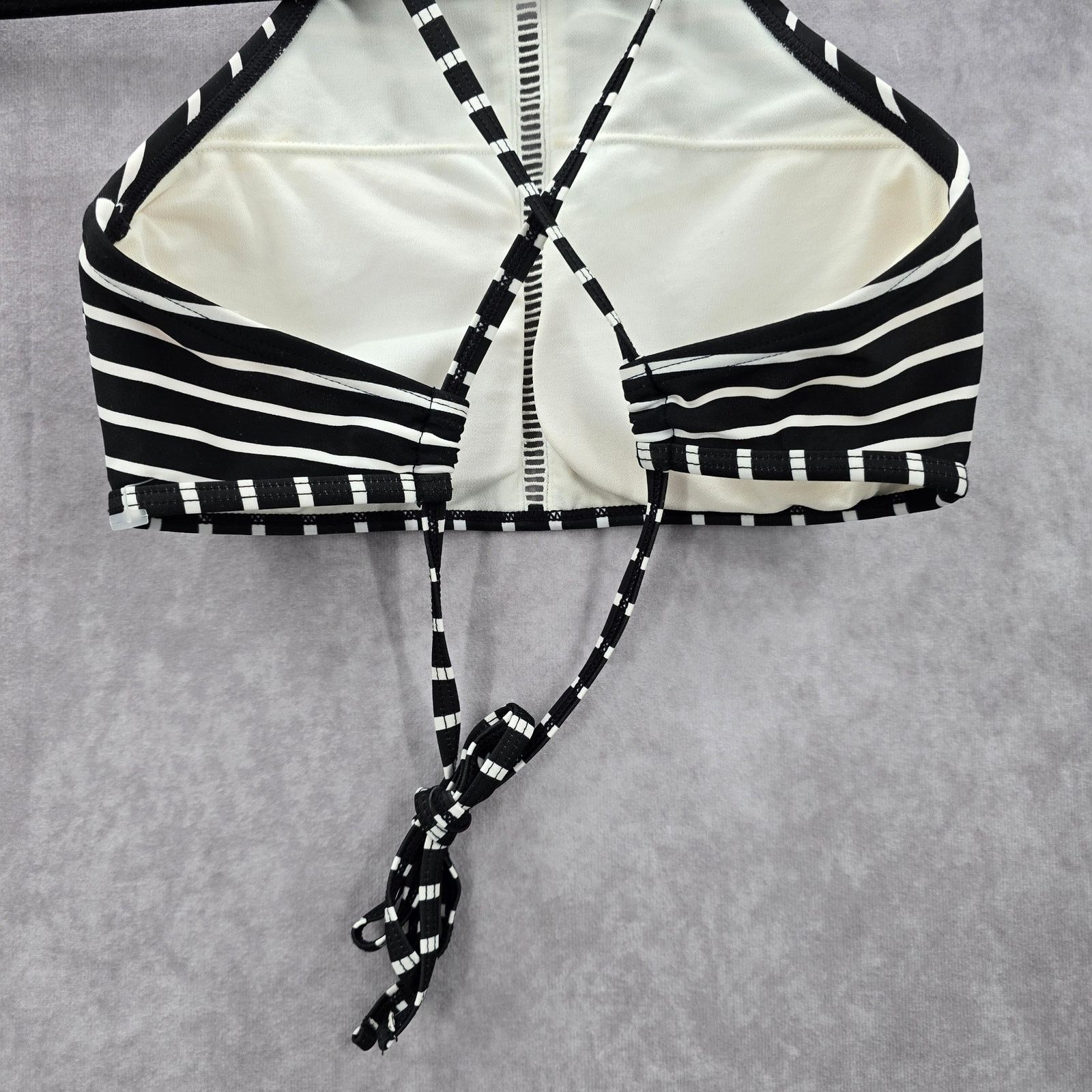 Other Xhilaration Black White Stripe Crisscross Bikini Top Medium Size ONE SIZE - 8 Thumbnail