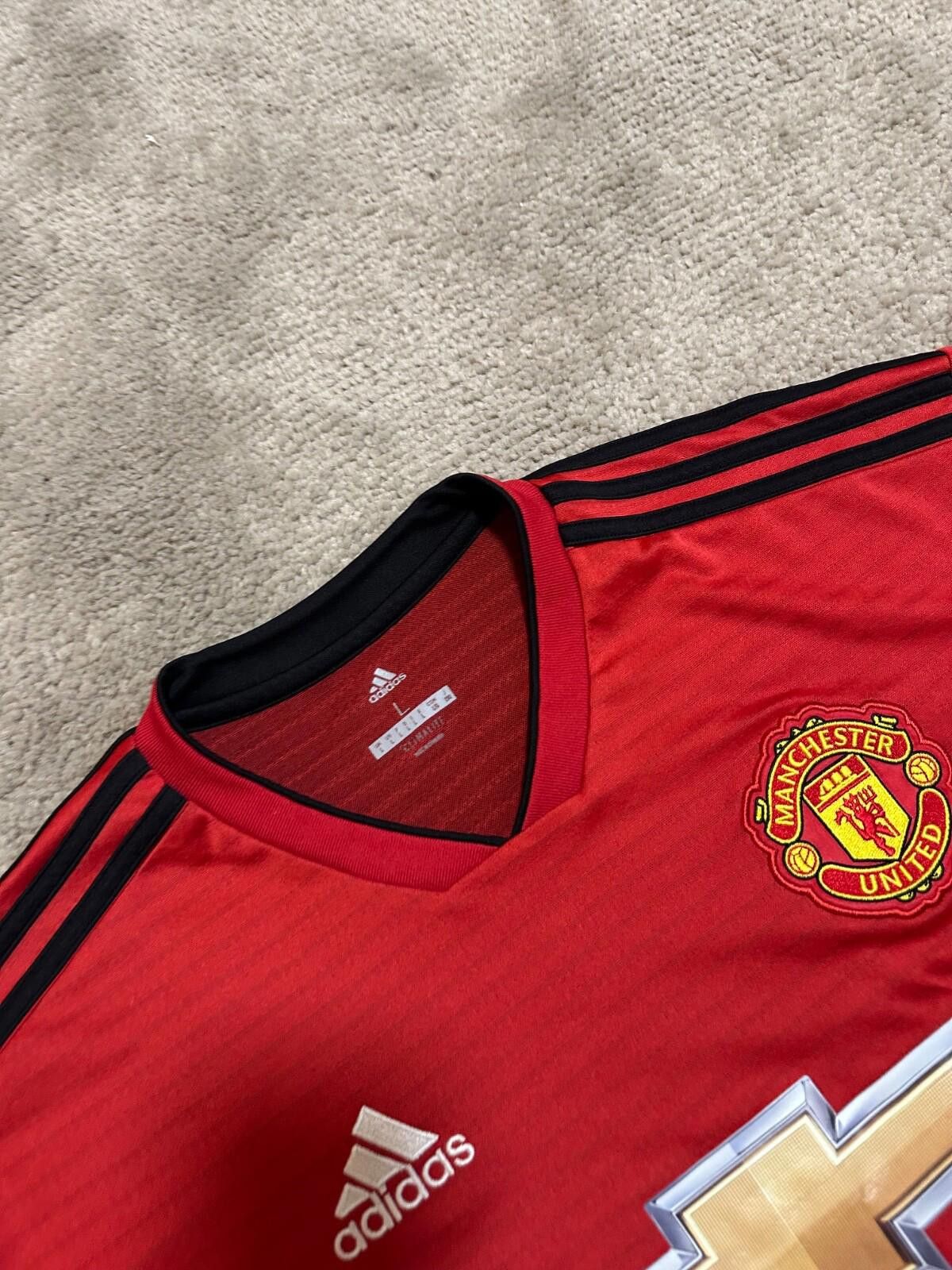 Adidas MANCHESTER UNITED 2018-19 HOME FOOTBALL SOCCER JERSEY SHIRT Size US L / EU 52-54 / 3 - 4 Thumbnail