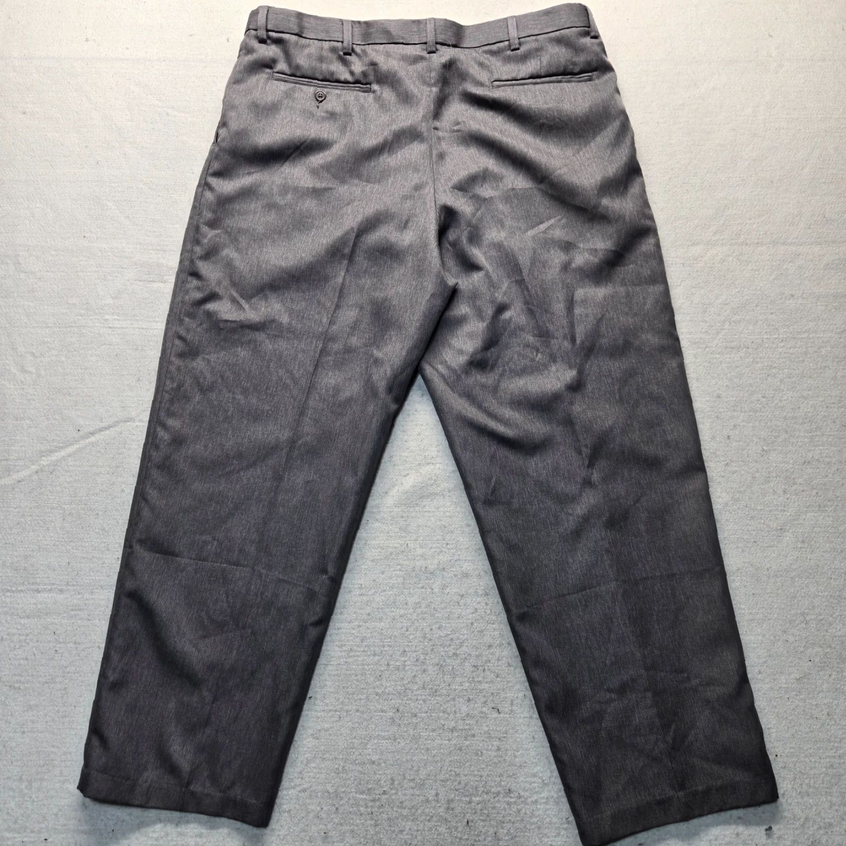 Vintage Puritan Dress Pants Gray Adult Men's Size 40 Pockets Zip Polyester Regular Straight Inseam 30wear Size US 40 / EU 56 - 8 Thumbnail