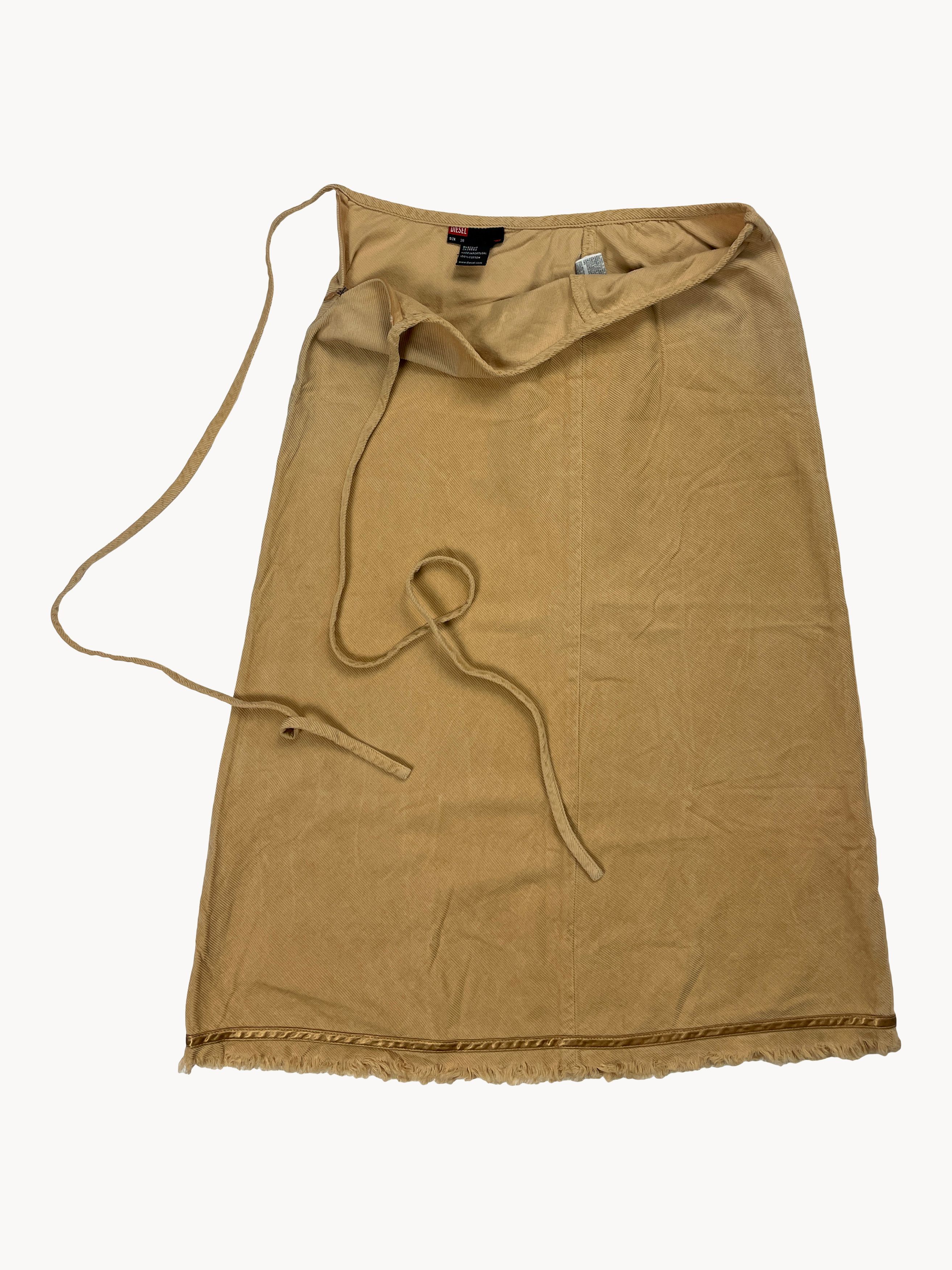 Diesel Vintage Y2K Diesel Industrial Column Drawstring Maxi Skirt Size 28" / US 6 / IT 42 - 2 Thumbnail