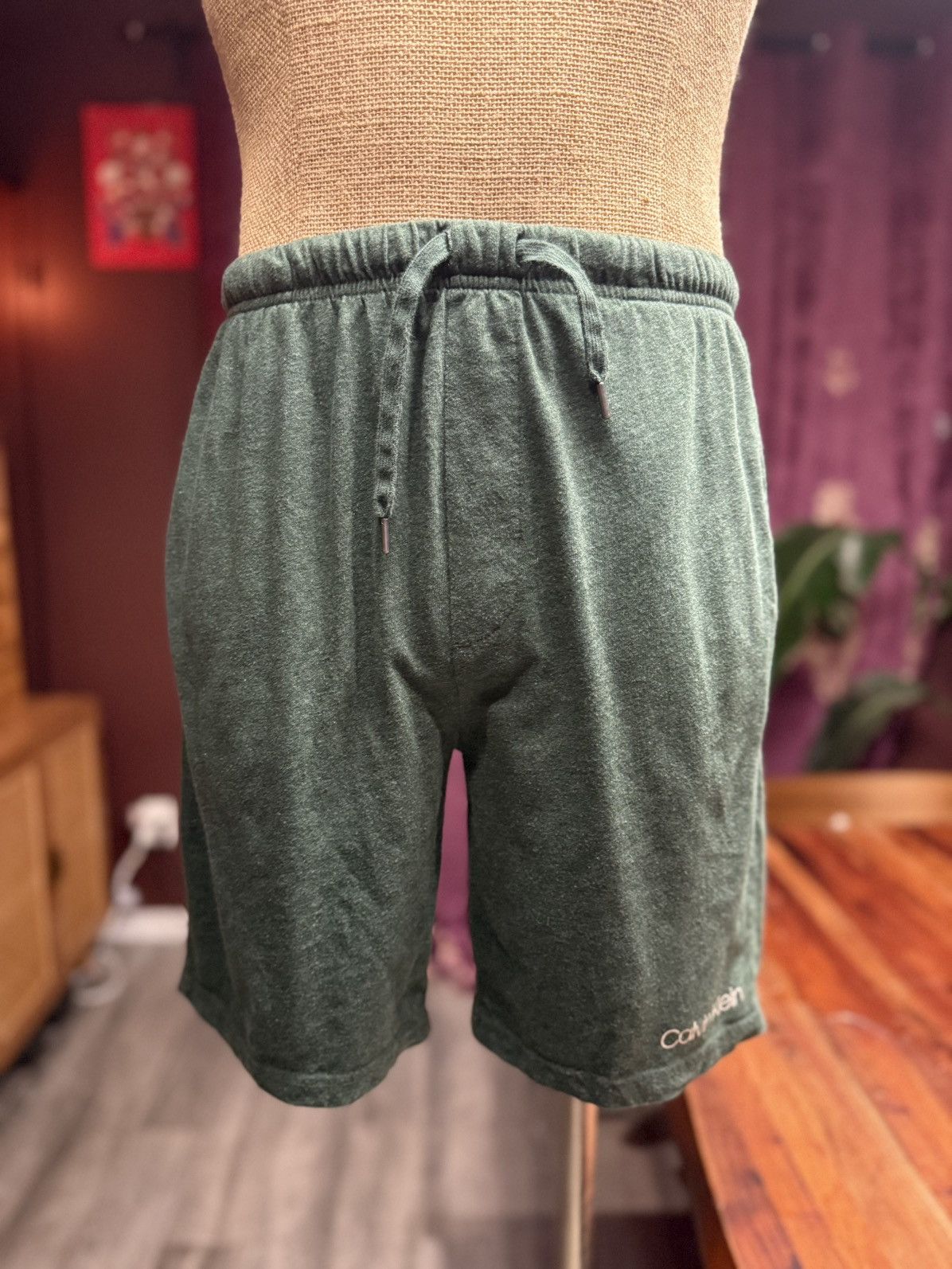 Calvin Klein Calvin Klein Men’s Lounge Shorts – Deep Forest Green Size US 29 - 1 Thumbnail