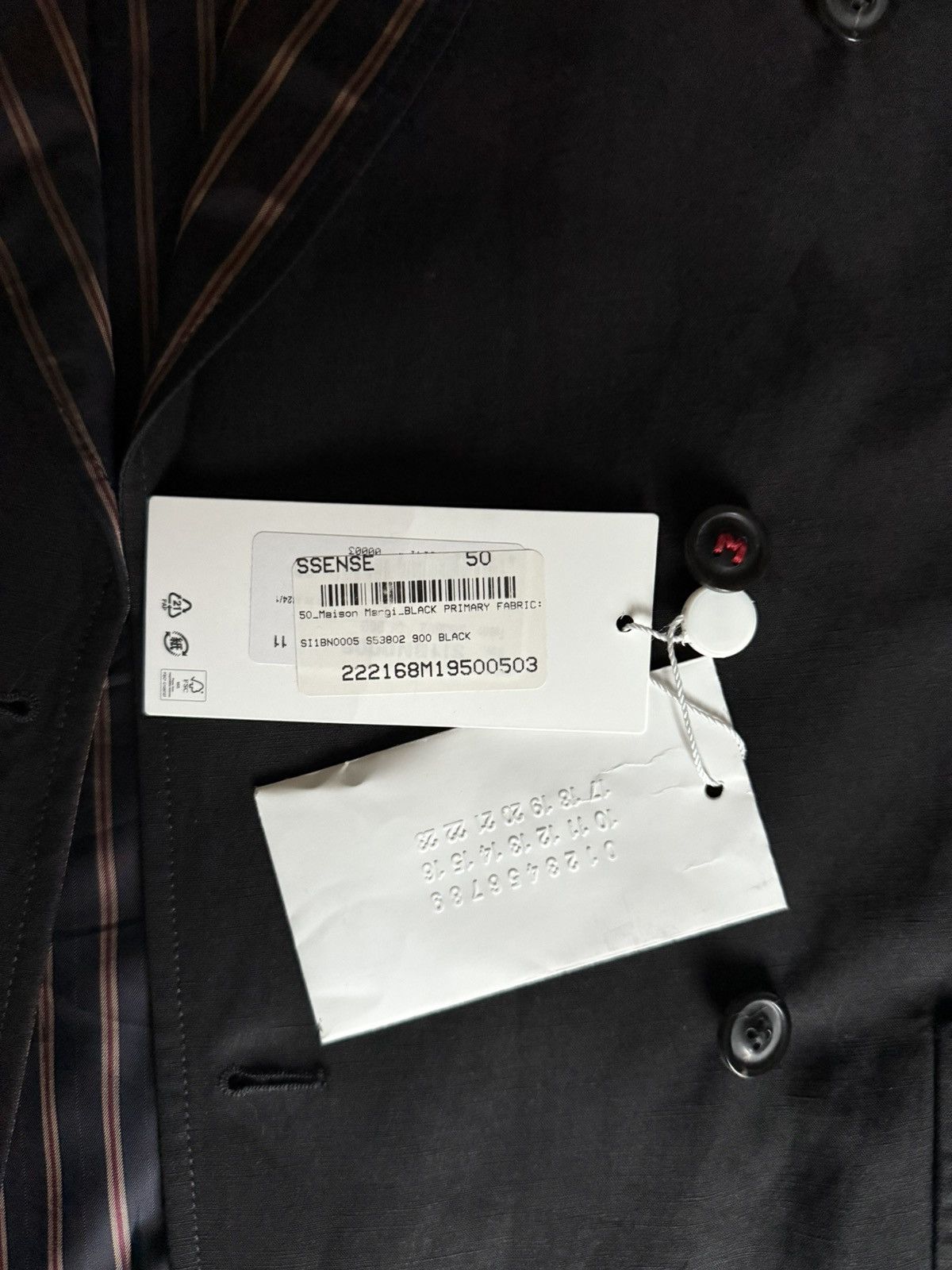 Maison Margiela Maison Margiela Black Double-Breasted Tailored Blazer Size 50R - 5 Thumbnail