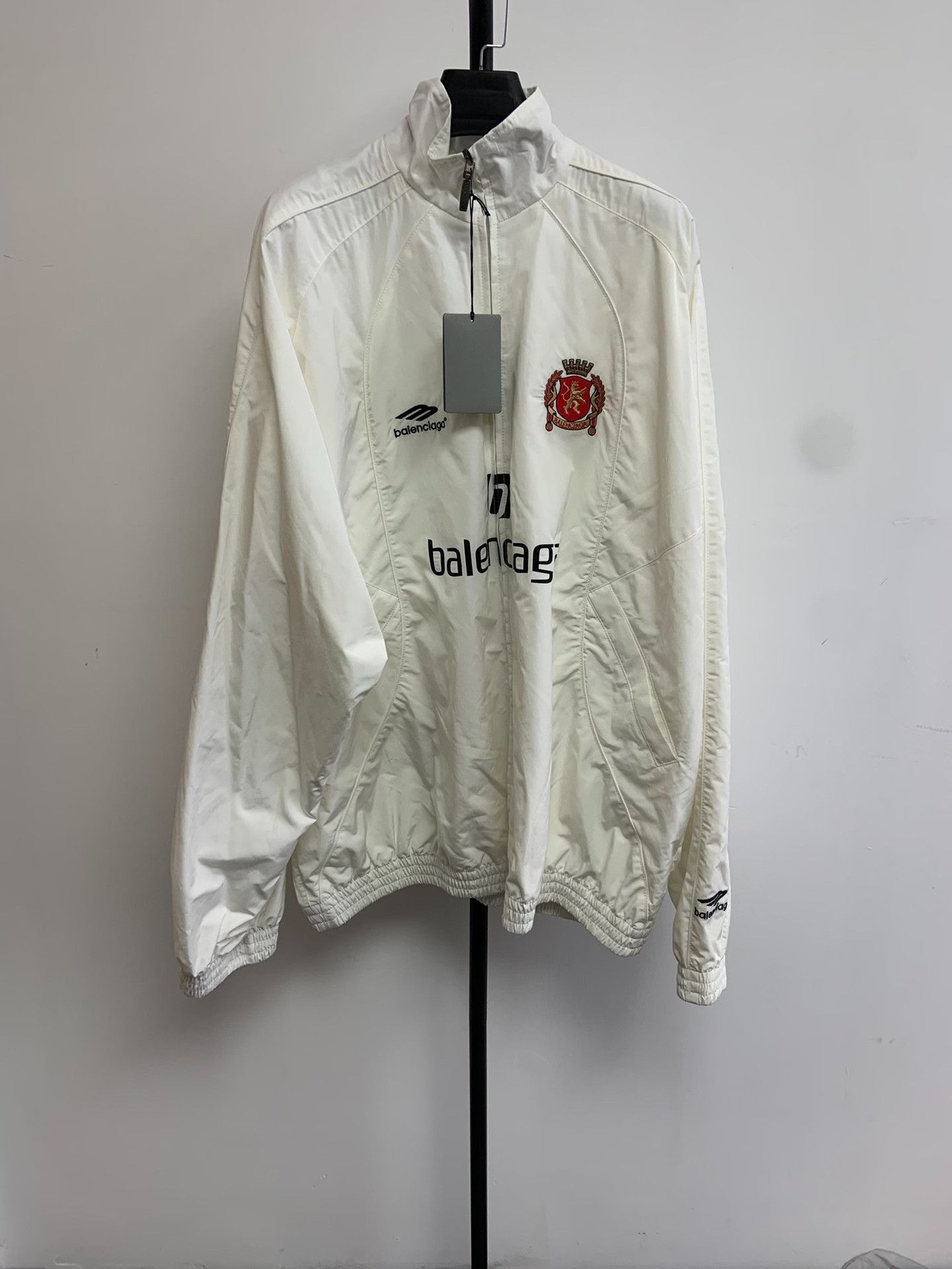 Balenciaga Balenciaga Logo Print Stand Collar Jacket Men's Size US M / EU 48-50 / 2 - 1 Thumbnail