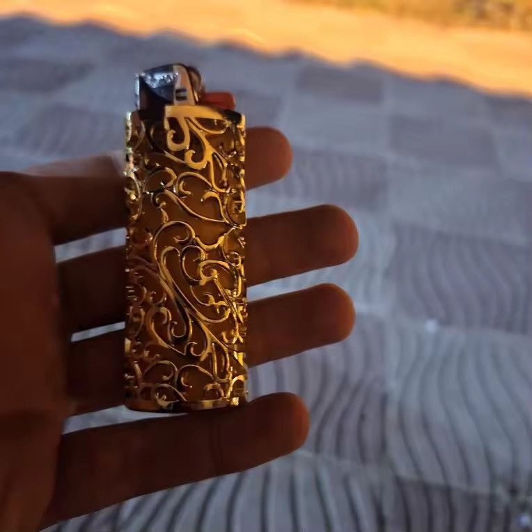 Jewelry Ornate Filigree Lighter Case – Full Metal Decorative Size ONE SIZE - 2 Thumbnail