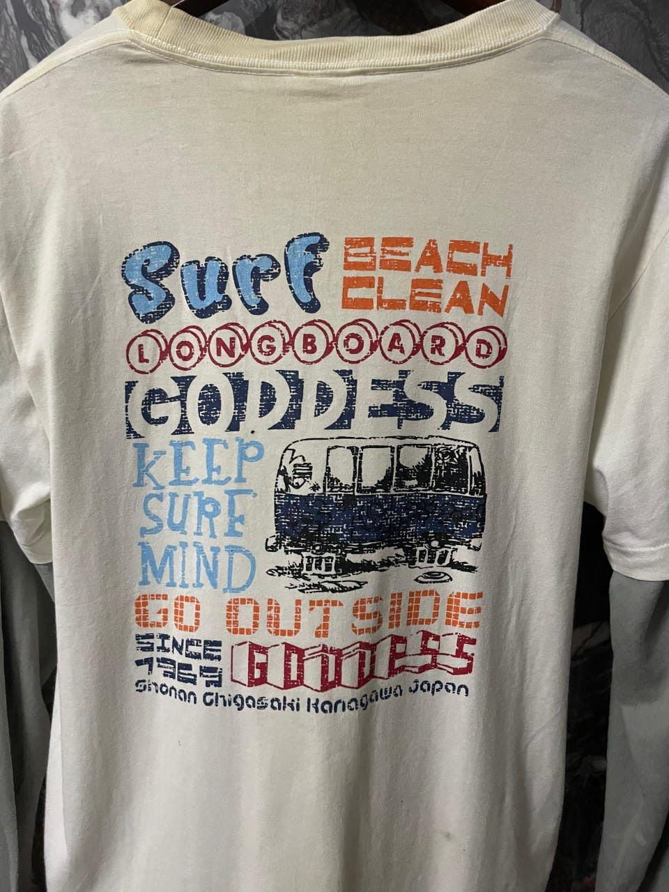 Vintage K5-09 Thrashed Y2K Goddess Hawaiian double Surf Wear Tee Size US L / EU 52-54 / 3 - 7 Thumbnail