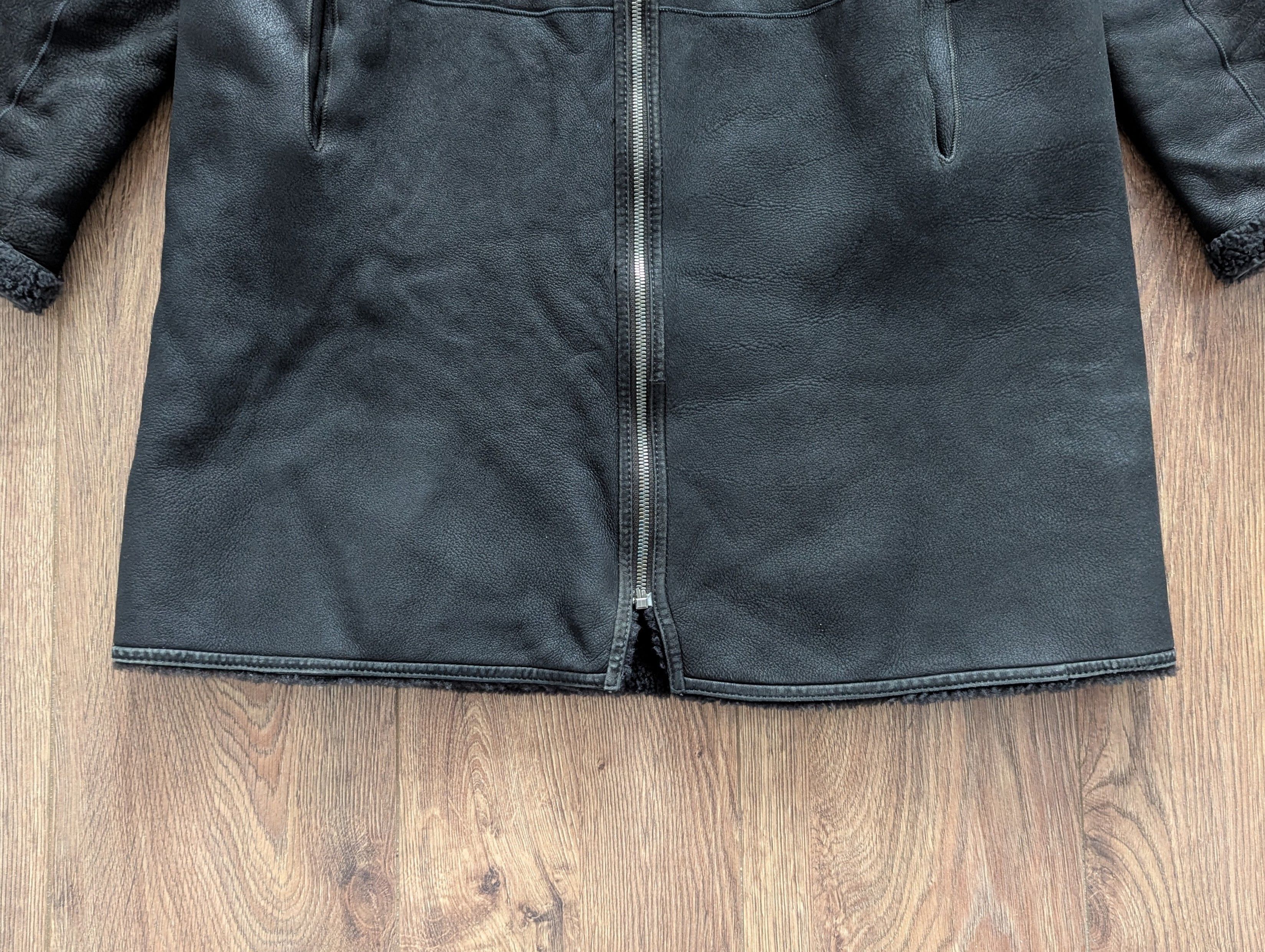 Leather VSP Women's Double Sided 100% Lamb Shearling Hooded Zip Coat Size L / US 10 / IT 46 - 7 Thumbnail
