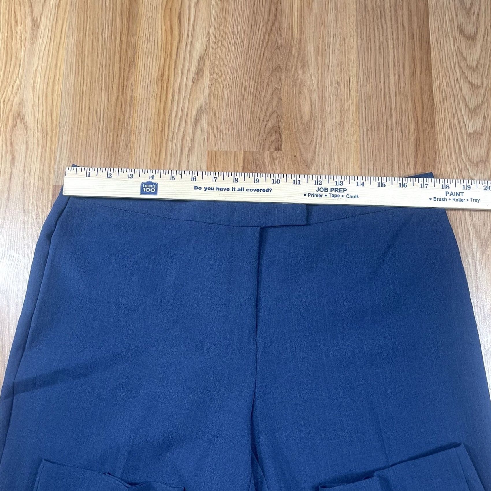 Anne Klein VINTAGE Ann Klein FrontZip Stretch Capri Crop Pants Womens Size 12 Navy Blue NWT Size 34" / US 12 / IT 48 - 2 Thumbnail