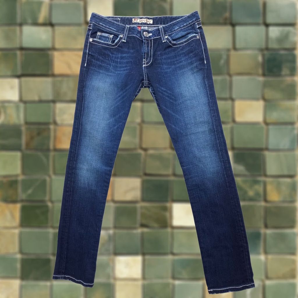 Vintage Buckle Buckle BKE Madison Skinny Low Rise Jeans 30 x 31.5 Dark Wash Embellished Womens Size 30 Blue Denim Vintage: No Size 30" / US 8 / IT 44 - 1 Thumbnail