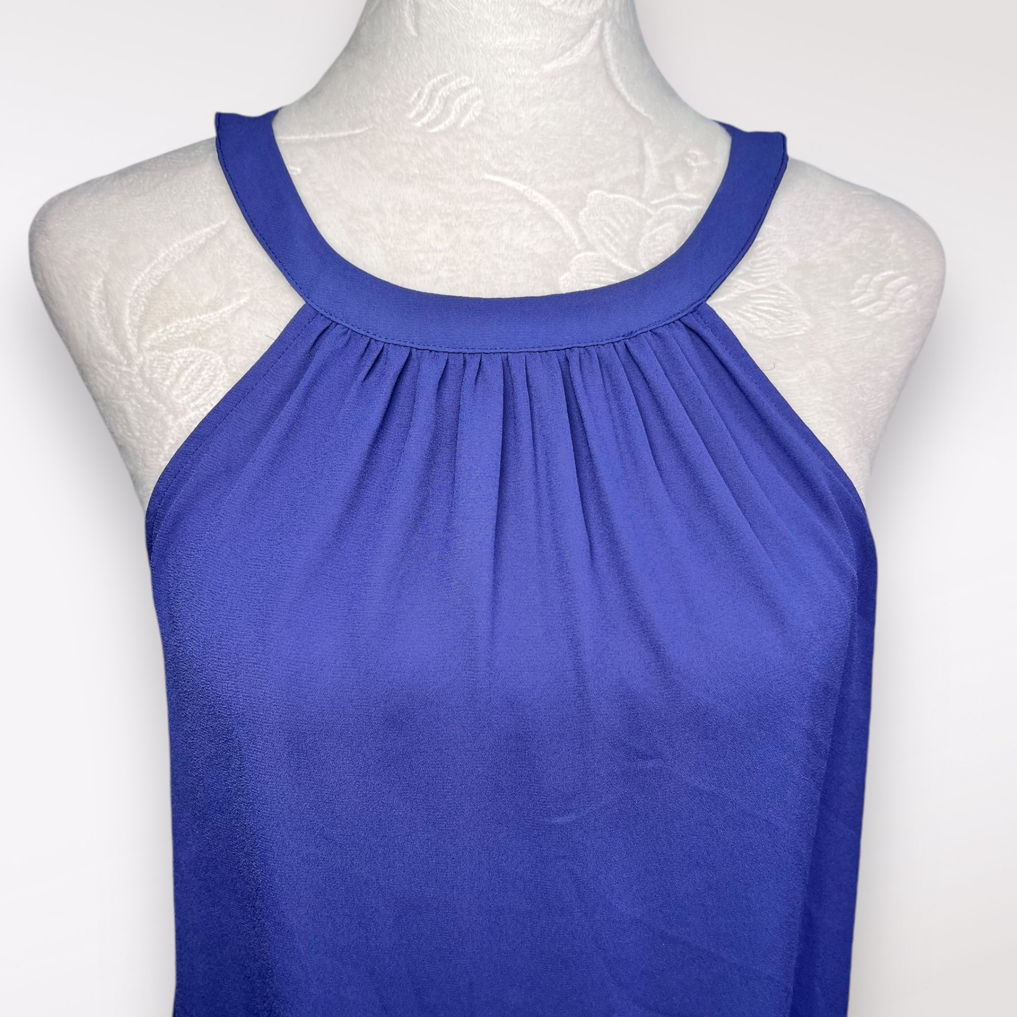 Designer Halogen Silky Blouse Sleeveless Halter Neck Tank XS Size XS / US 0-2 / IT 36-38 - 2 Thumbnail