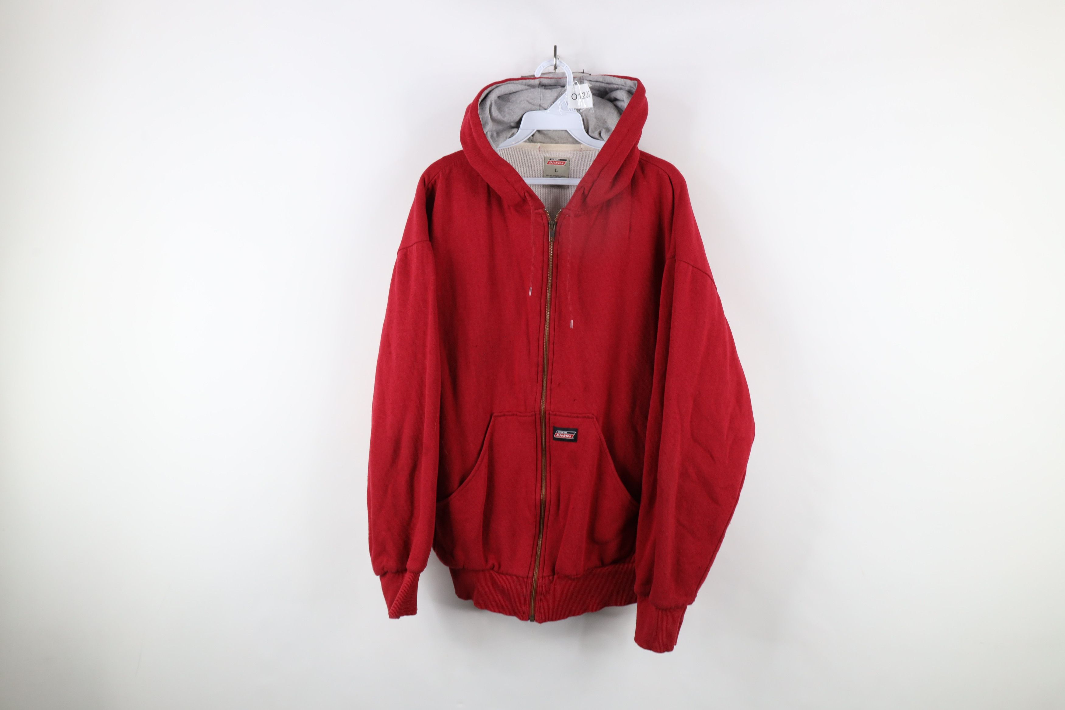 Dickies × Vintage Vintage Dickies Thermal Waffle Knit Lined Full Zip Hoodie Size US L / EU 52-54 / 3 - 1 Thumbnail