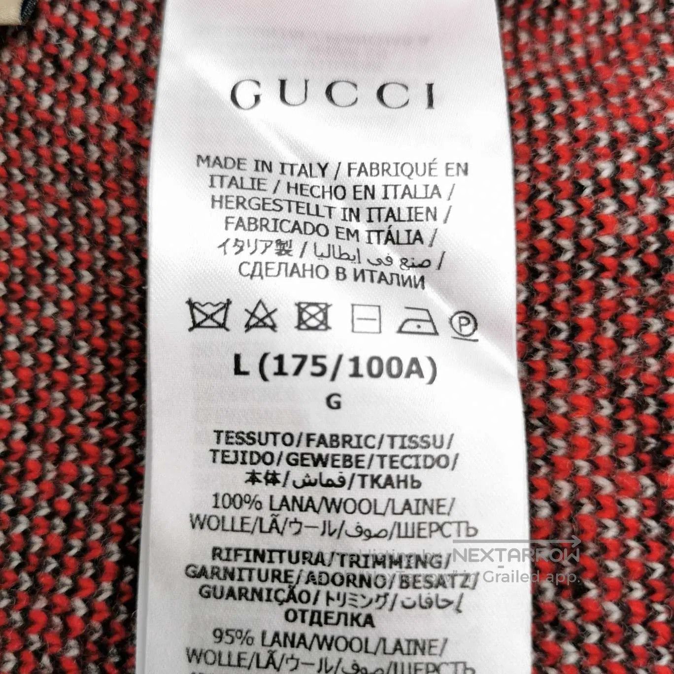 Gucci Gucci Red Wool Double G Skunk Print L Sweater. Size US L / EU 52-54 / 3 - 7 Thumbnail