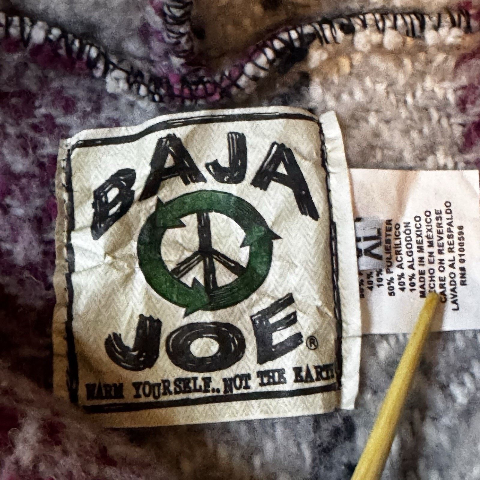 Baja Joe Pullover Hoodie Mens Size XL Mexican Blanket Hoodie Surf Size US XL / EU 56 / 4 - 3 Thumbnail