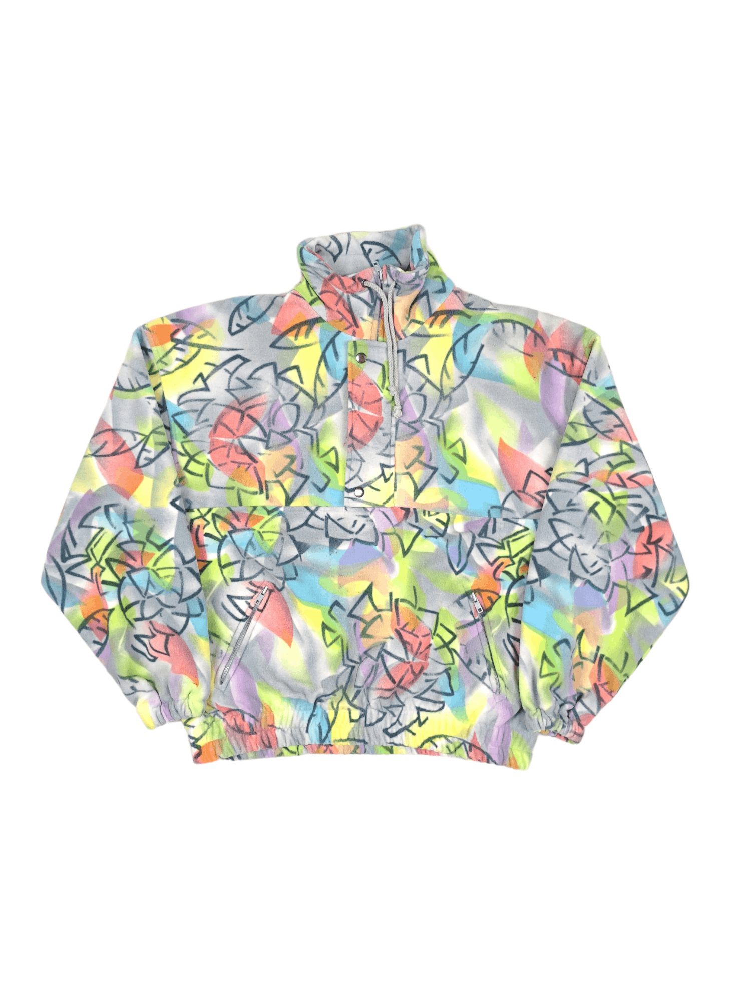Other 💎 80's Retro Multicolor Crazy Fleece Half Zip Jacket Size US M / EU 48-50 / 2 - 1 Thumbnail
