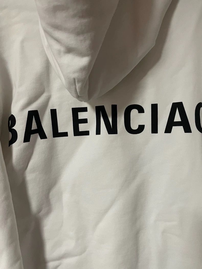 Balenciaga Balenciaga White Hooded Sweatshirt-2507 Size US S / EU 44-46 / 1 - 2 Thumbnail