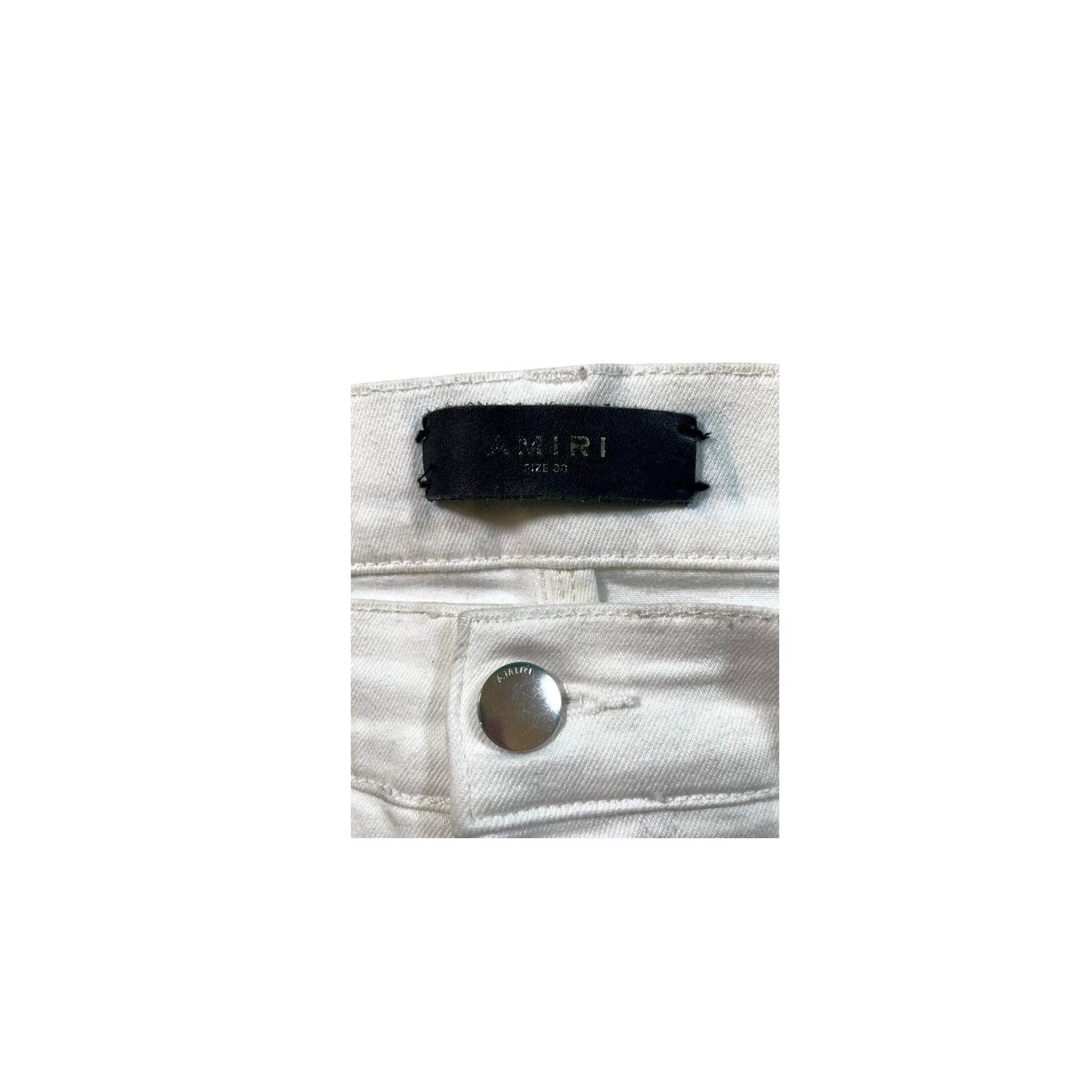 Amiri Amiri "MX1 Patch" White Jeans Size US 38 / EU 54 - 4 Thumbnail