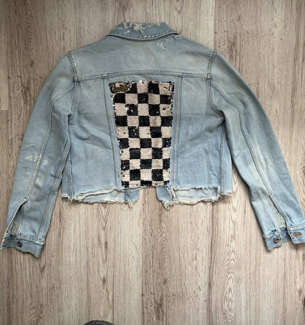 Off-White OFF-WHITE C/O VIRGIL ABLOH CHECKERED DENIM JACKET size 40 Size L / US 10 / IT 46 - 21 Thumbnail