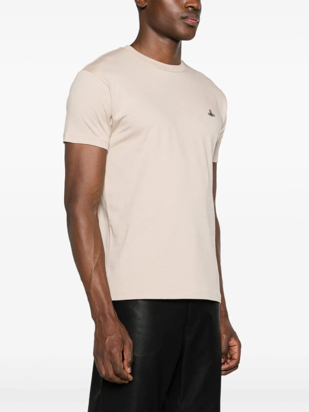 Vivienne Westwood o1s22i1n0924 Orb Logo Classic T-Shirt in Beige Size XL / US 12-14 / IT 48-50 - 4 Thumbnail