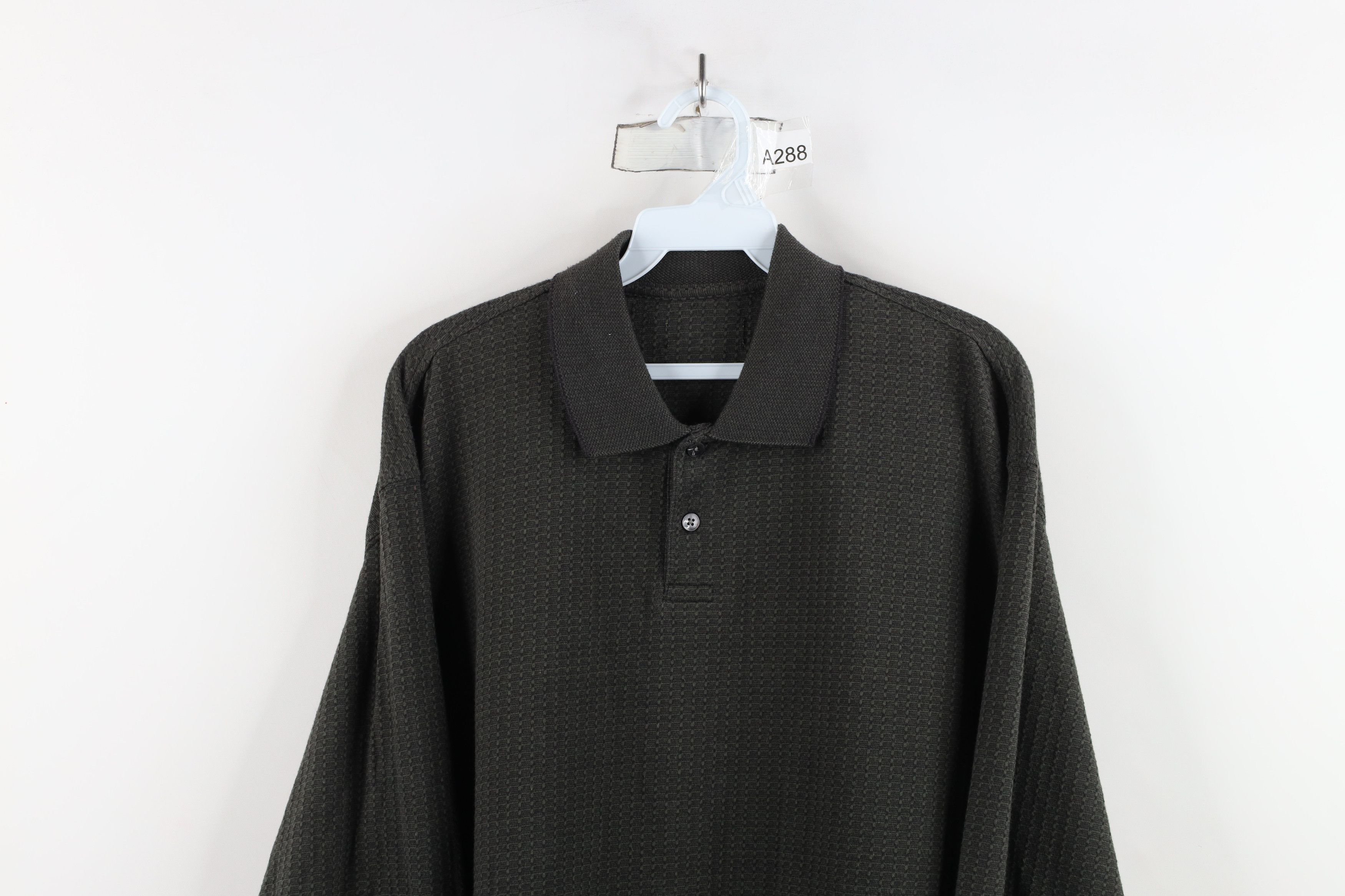 Vintage Vintage 90s Streetwear Striped Long Sleeve Rugby Polo Green Size US XL / EU 56 / 4 - 2 Thumbnail
