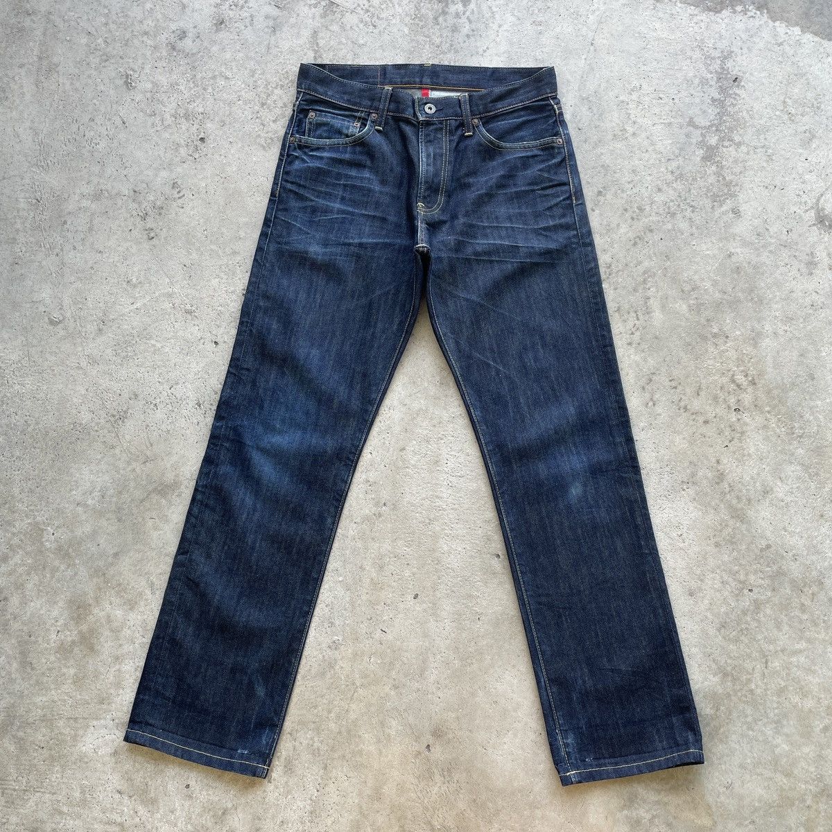 Japanese Brand W31x30.5💥 Vintage Japanese Dark Blue Denim Jeans Pants Size US 31 - 1 Thumbnail