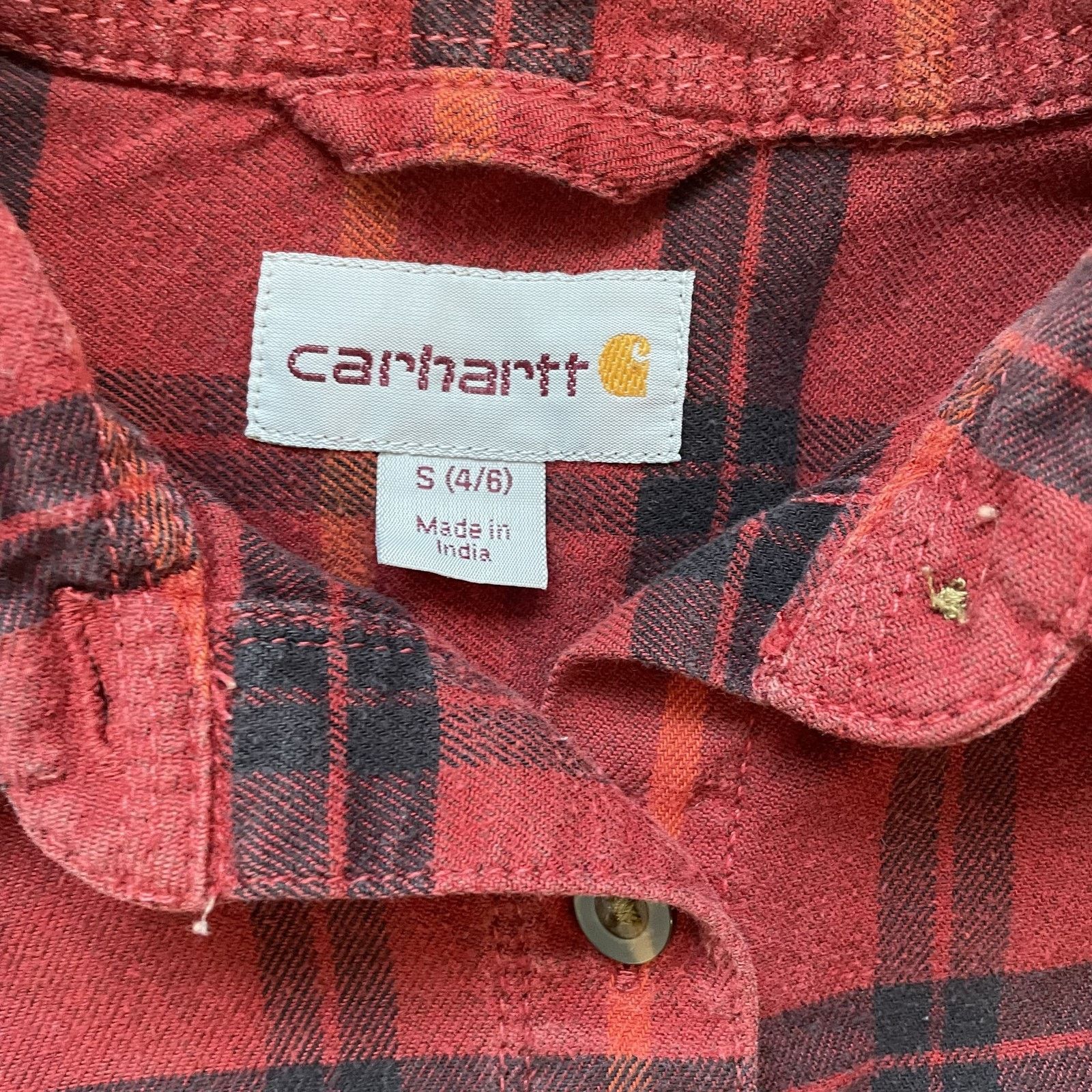 Carhartt Carhartt Women's Red Plaid Flannel Shirt Button Up Small 4/6 Size US S / EU 44-46 / 1 - 3 Thumbnail