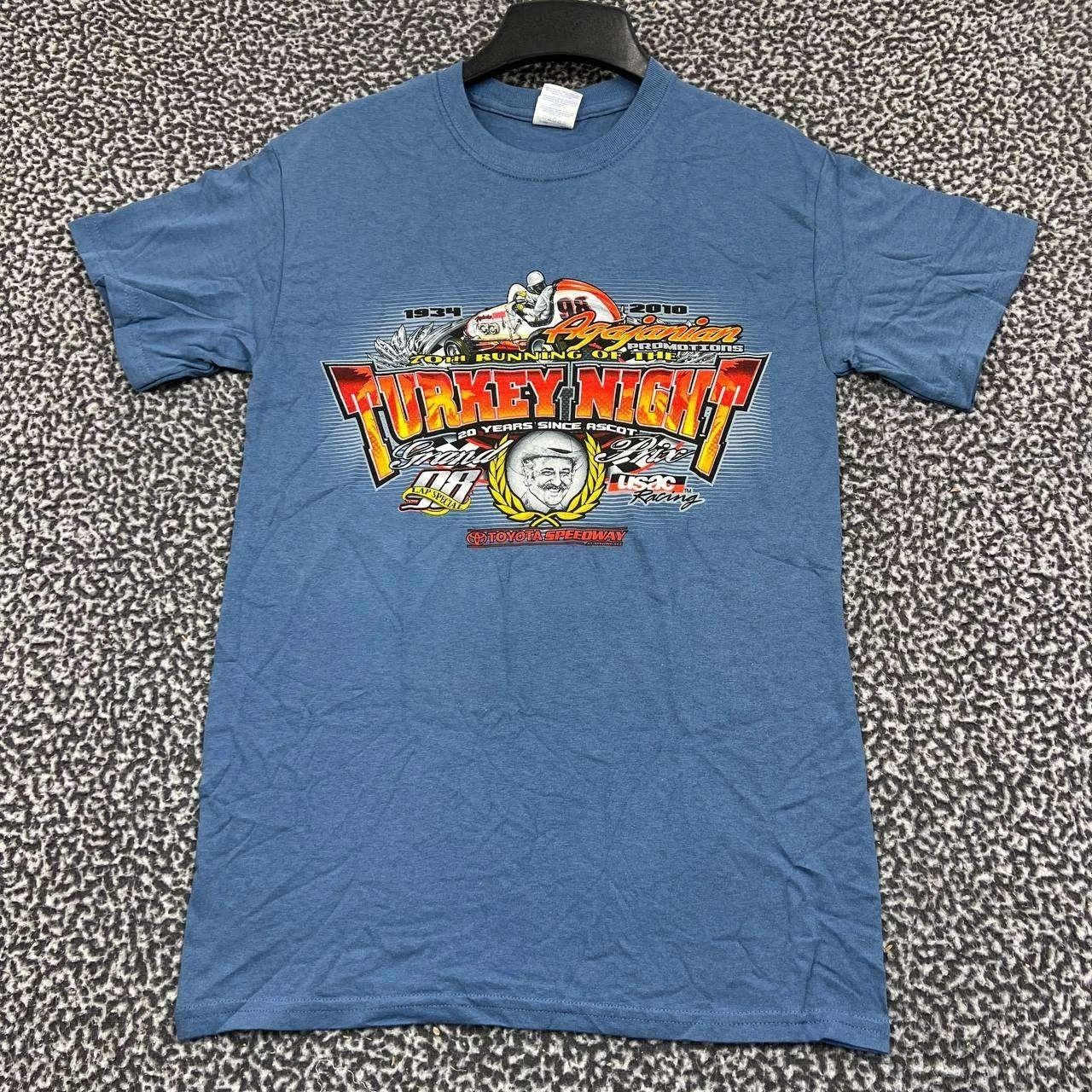 Gildan Vintage Turkey Night Grand Prix Shirt Men S Racing Deadstock Size US S / EU 44-46 / 1 - 2 Thumbnail