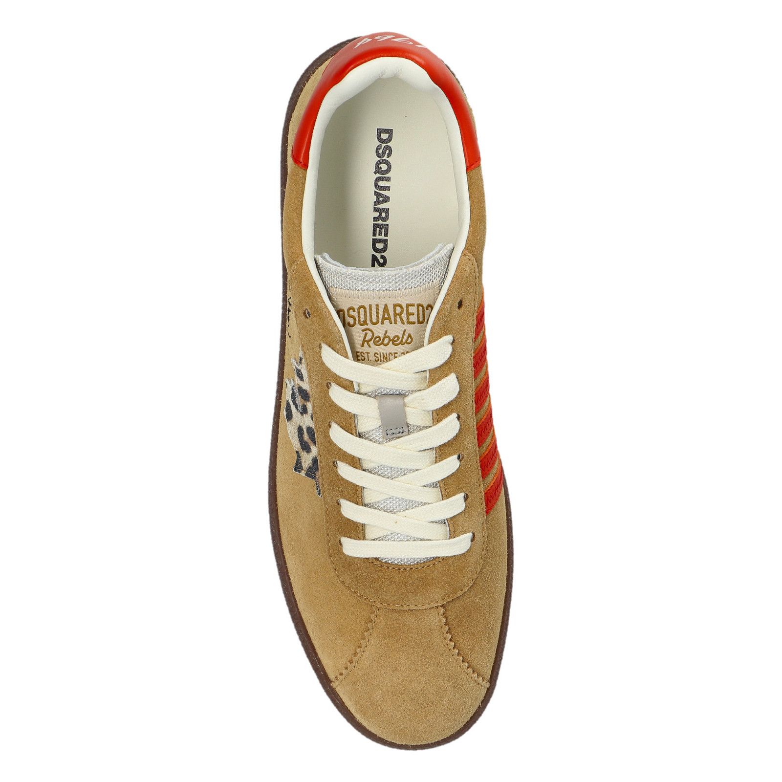 Dsquared2 DSQUARED2 Rebel Beige Sneakers New & Authentic (Men's size:U Size US 8.5 / EU 41-42 - 4 Thumbnail