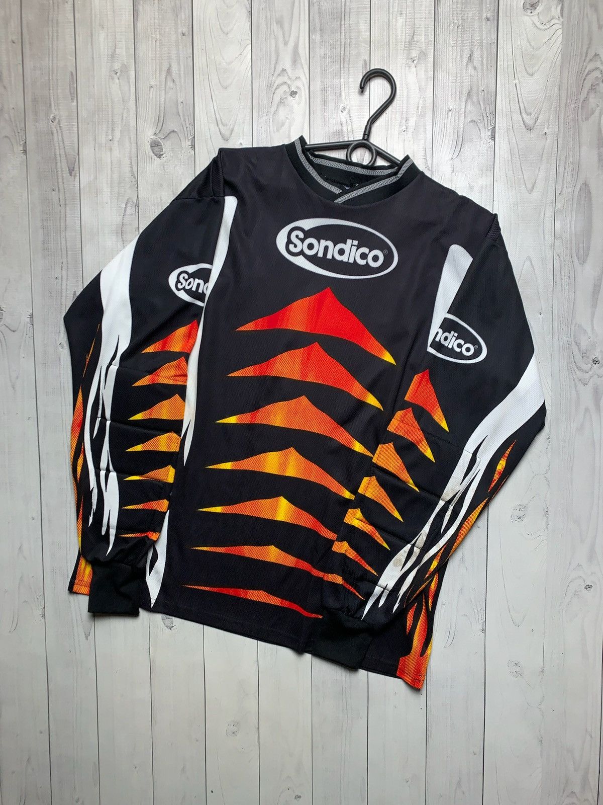 Vintage Sondico goalkeeper soccer jersey fire rare size L