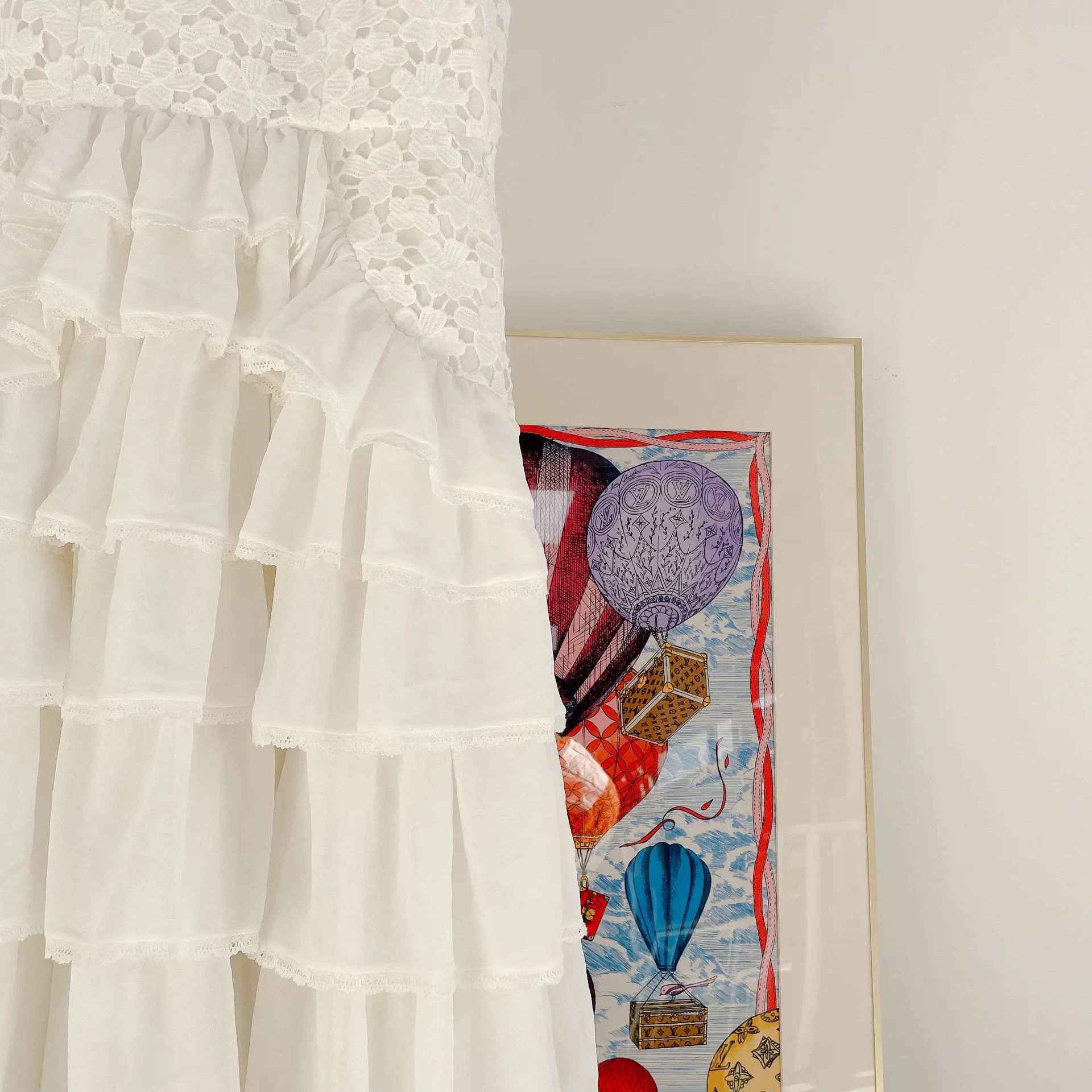 Other Bora Aksu ivory lace paneled tulle tiered dress 38 Size XS / US 0-2 / IT 36-38 - 4 Thumbnail