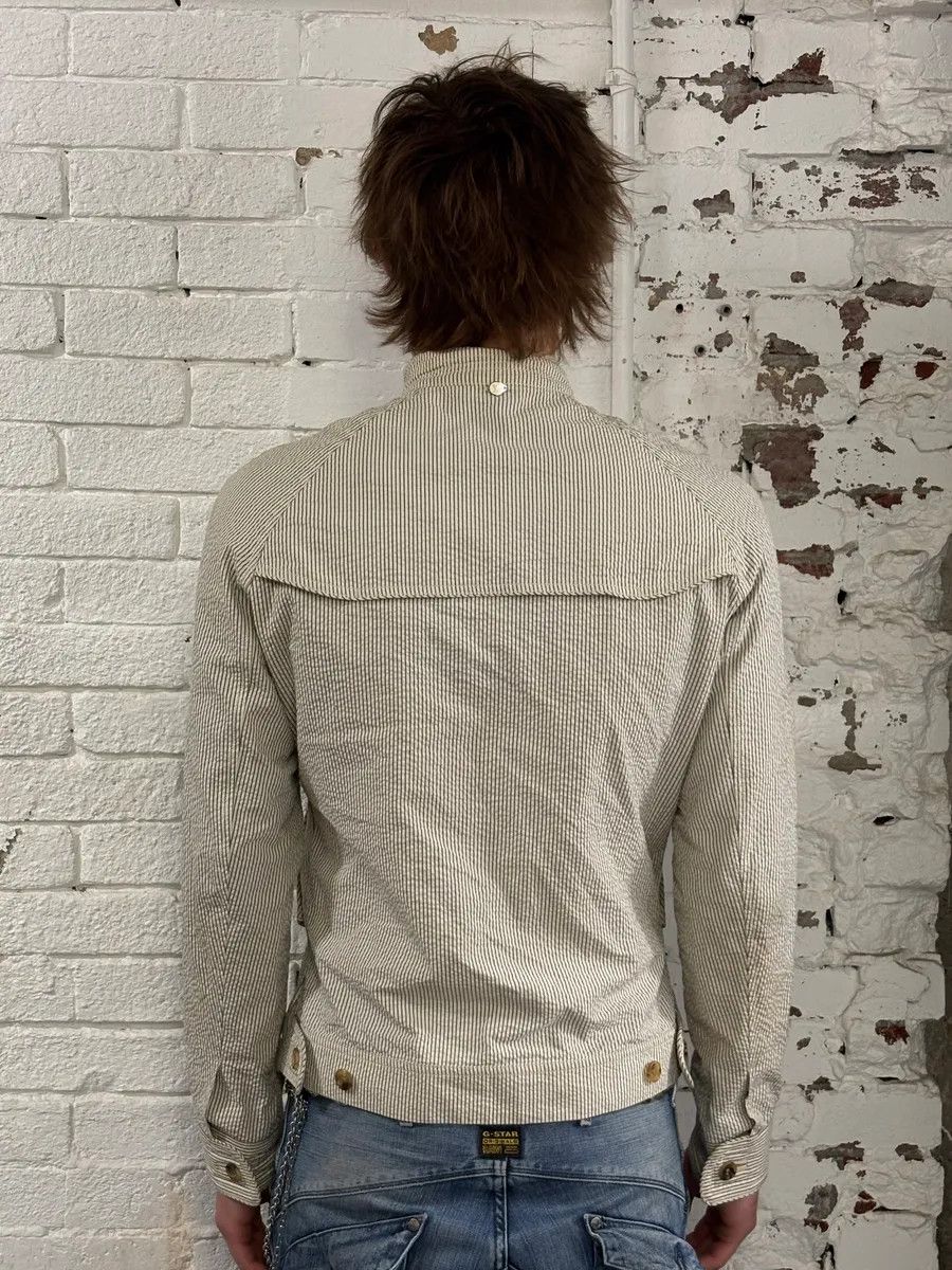 Louis Vuitton 2000s Louis Vuitton Striped Classy Beige Hybrid Leather Jacket Size US M / EU 48-50 / 2 - 3 Thumbnail