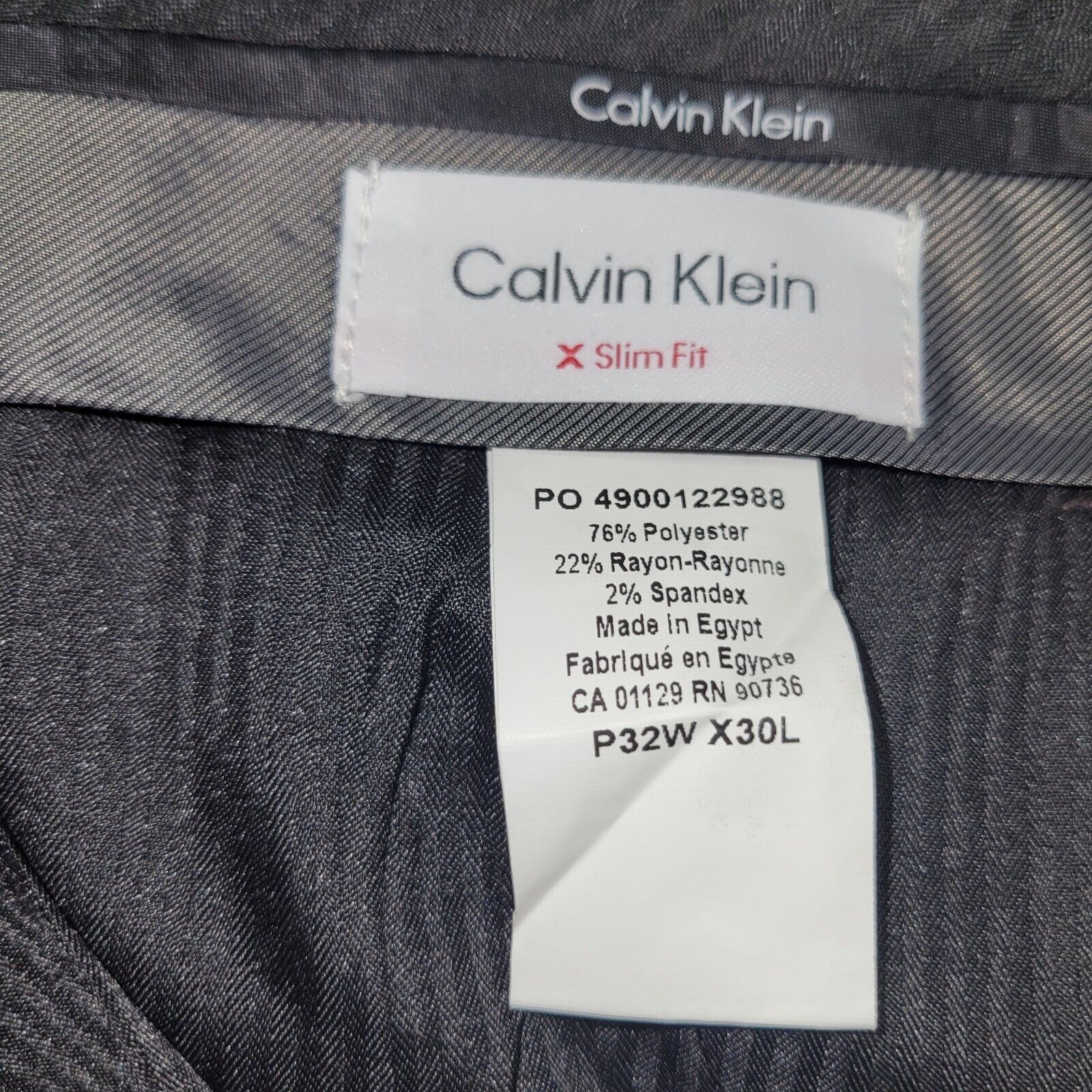 Calvin Klein Men's Calvin Klein Slim Fit Dress Pants. Size 32/30. New Wi Size US 32 / EU 48 - 6 Thumbnail