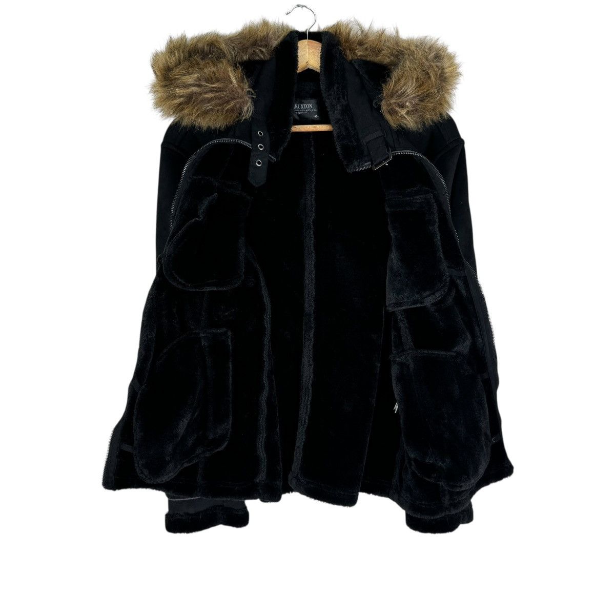 If Six Was Nine 🌟THRUXTON FUR HOODIE SYNTHETIC LEATHER JACKET Size M / US 6-8 / IT 42-44 - 6 Thumbnail