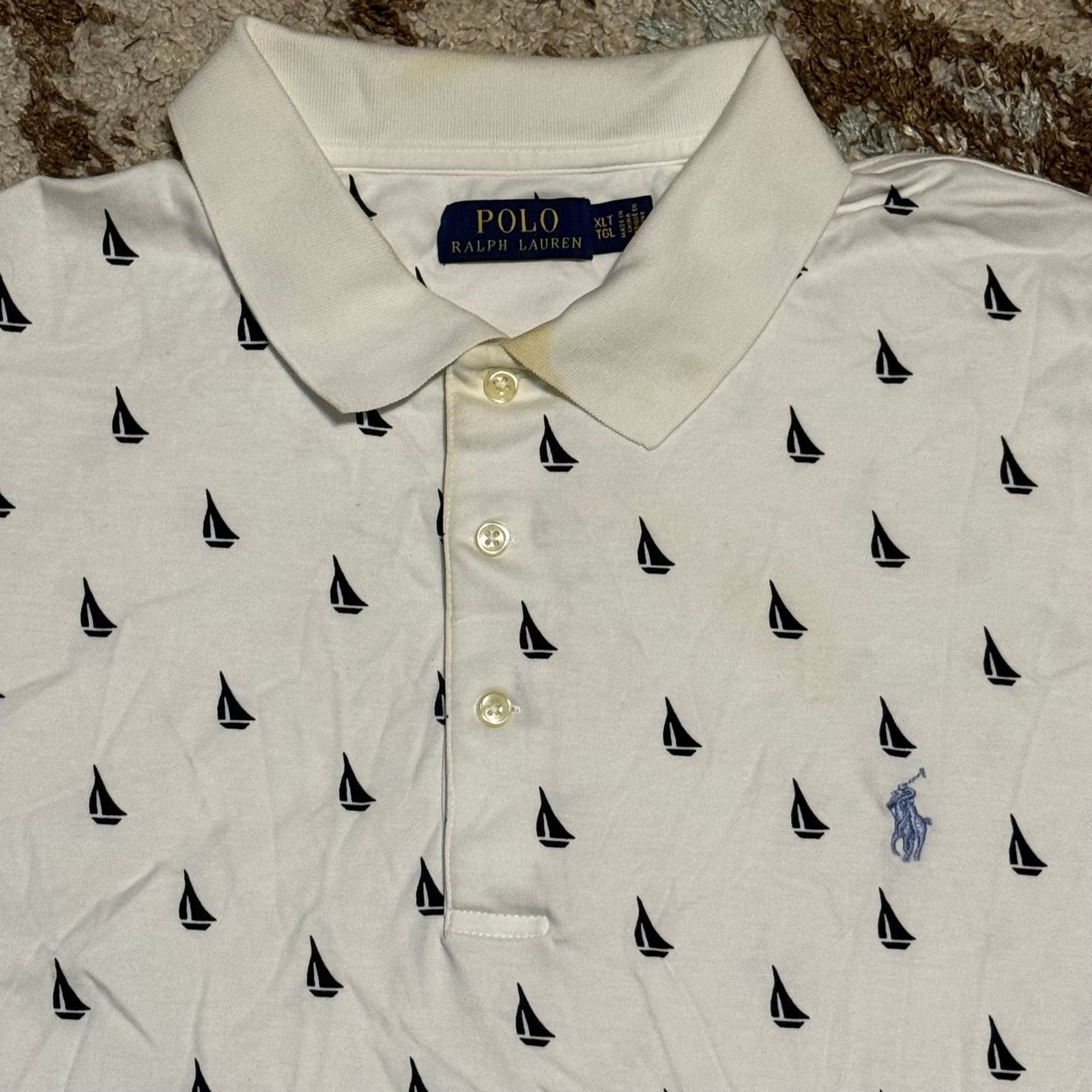 Polo Ralph Lauren Polo Ralph Lauren Sailboat AOP Polo Shirt Size XLT Size US XL / EU 56 / 4 - 3 Thumbnail