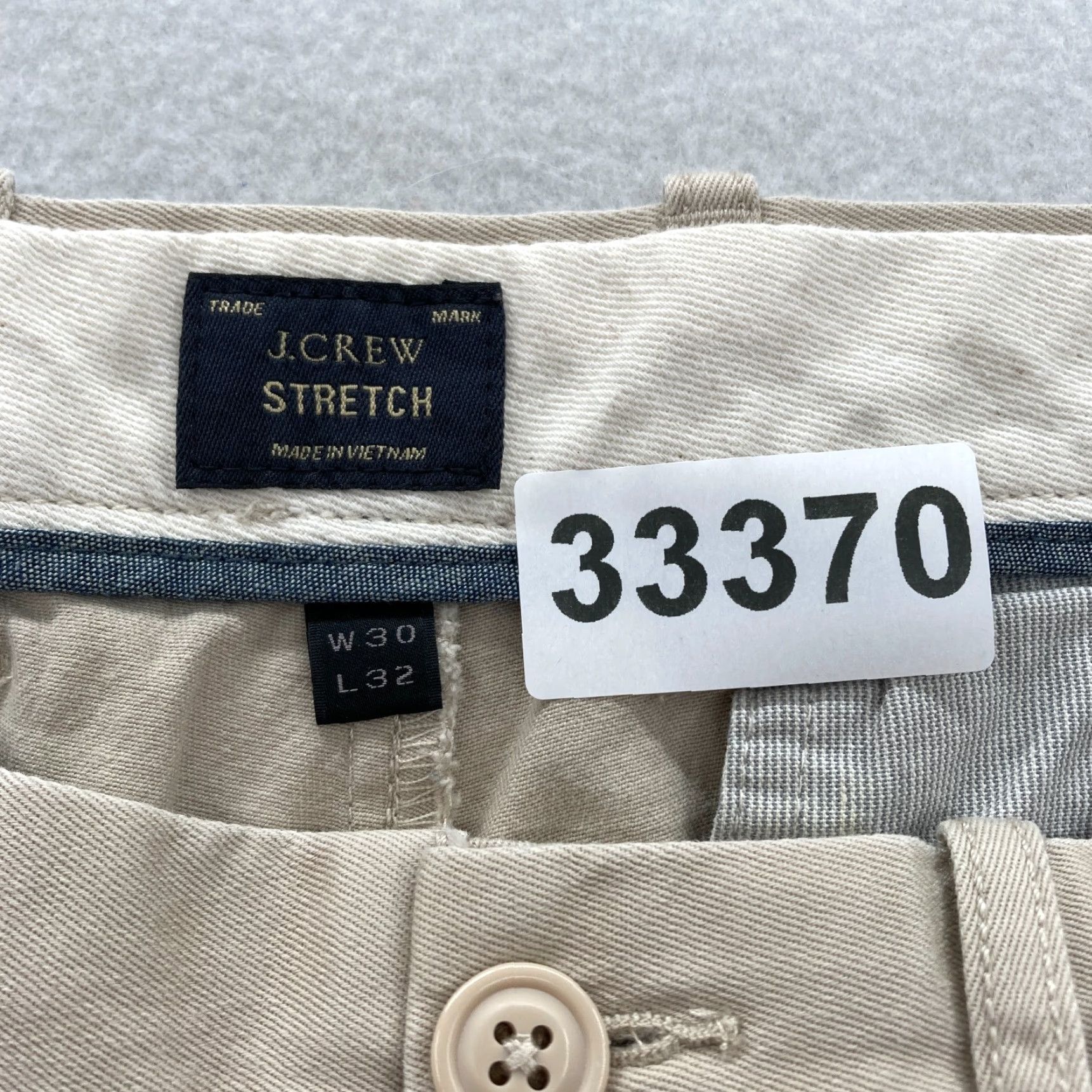 J.Crew J.Crew 484 Chino Pants Mens 30x32 Slim Straight Beige Stretch Preppy Travel Shirt? Size US 30 / EU 46 - 4 Thumbnail