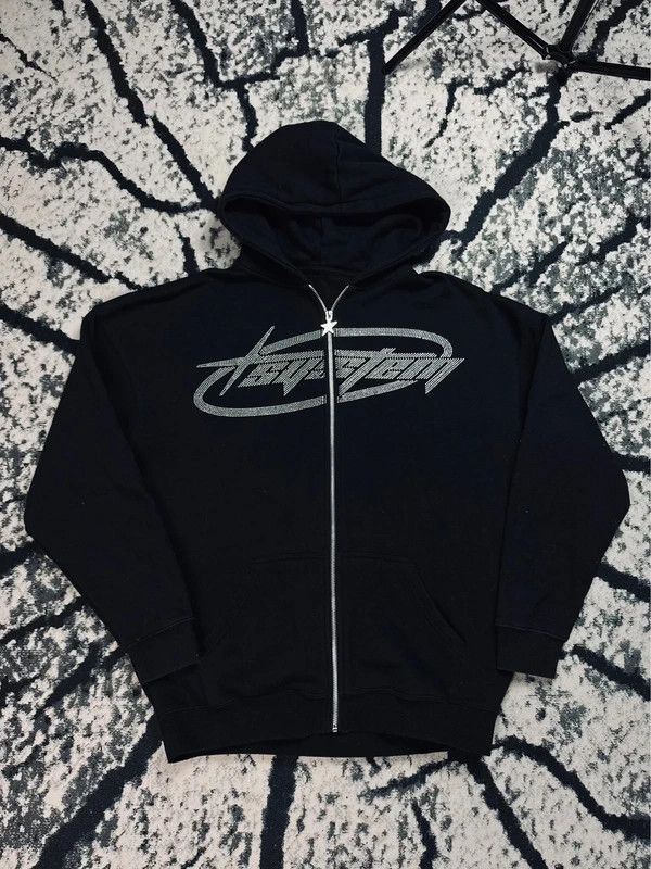 Other Hoodie zip swag y2k crystals japan style avant garde black M Size US M / EU 48-50 / 2 - 1 Thumbnail