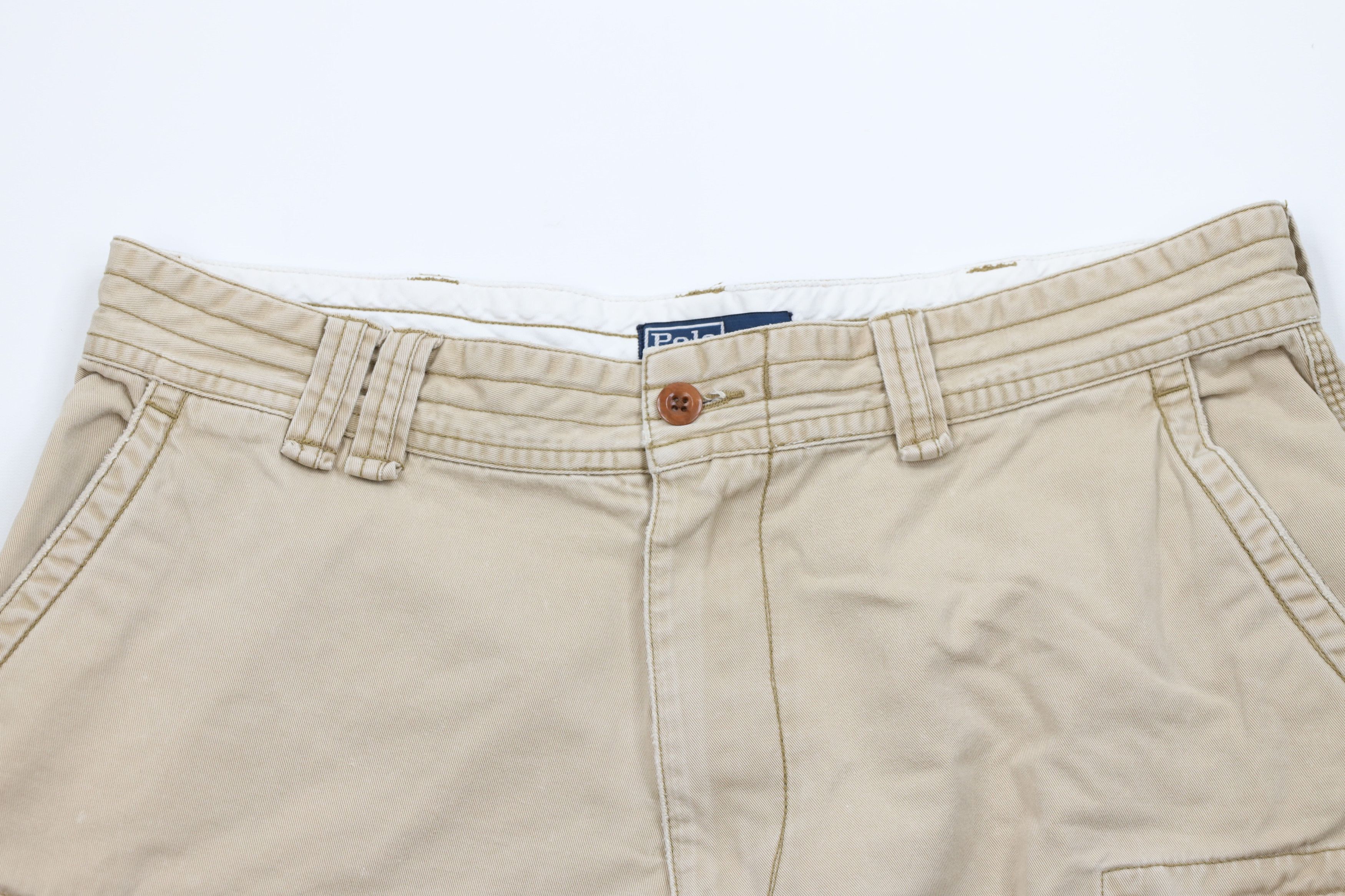 Ralph Lauren Vintage 90s Ralph Lauren Heavyweight Cargo Shorts Cotton Size US 36 / EU 52 - 2 Thumbnail