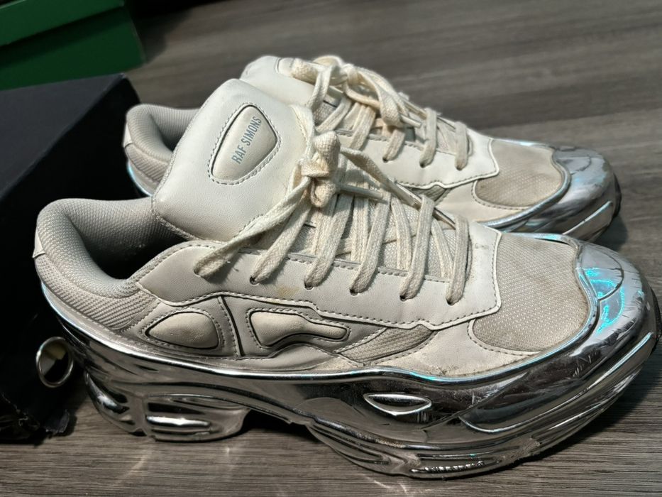 Adidas Raf Simons Adidas Ozweego Cream White Silver Metallic Grailed