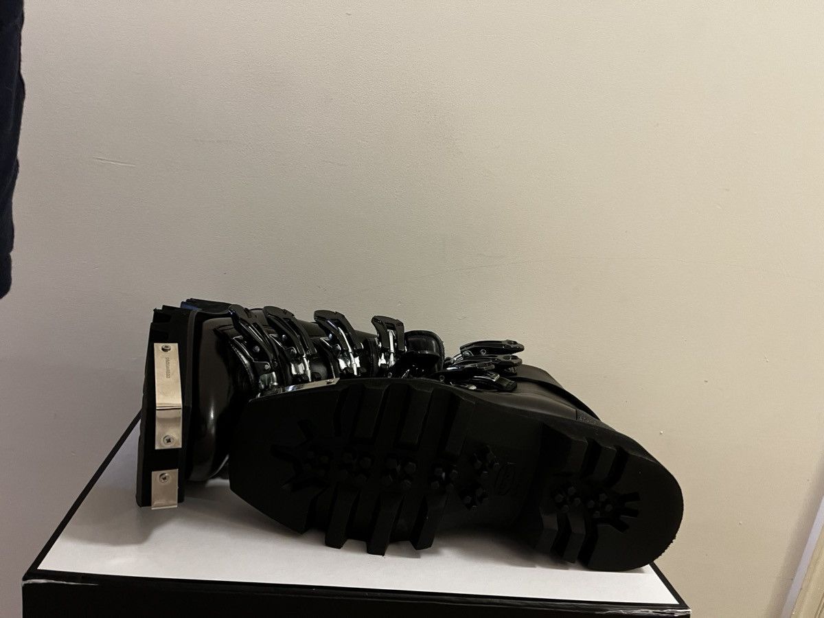 Dsquared2 Dsquared2 Black Leather Robot/ Military Style Boots Size US 11 / EU 44 - 9 Thumbnail