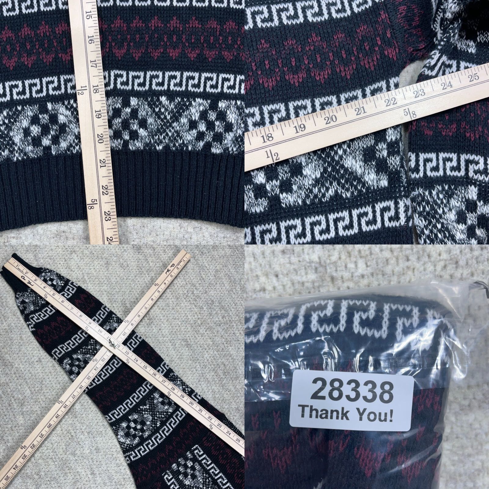 Vintage Vintage Grandpa Sweater Men Medium Black Red Geometric Knit Golf 90s Y2K Cosby Size US M / EU 48-50 / 2 - 8 Thumbnail