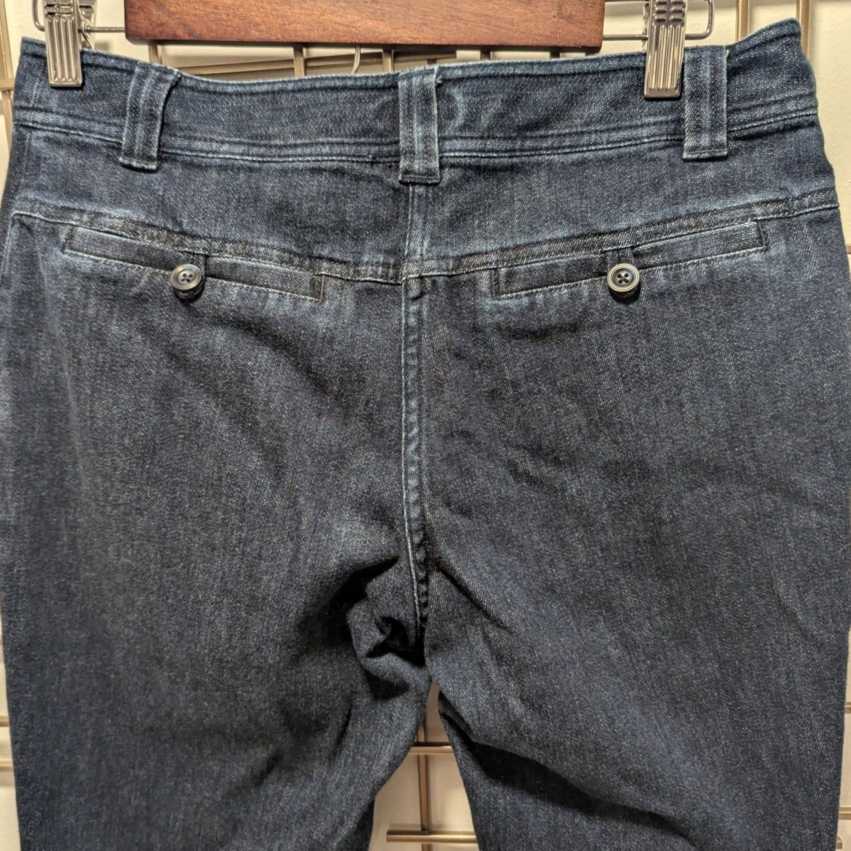 J. Jill J.Jill Jeans Womens 6 Dark Wash Stretch Cropped Bootcut Denim Pants Regular Waist Size 28" / US 6 / IT 42 - 7 Thumbnail