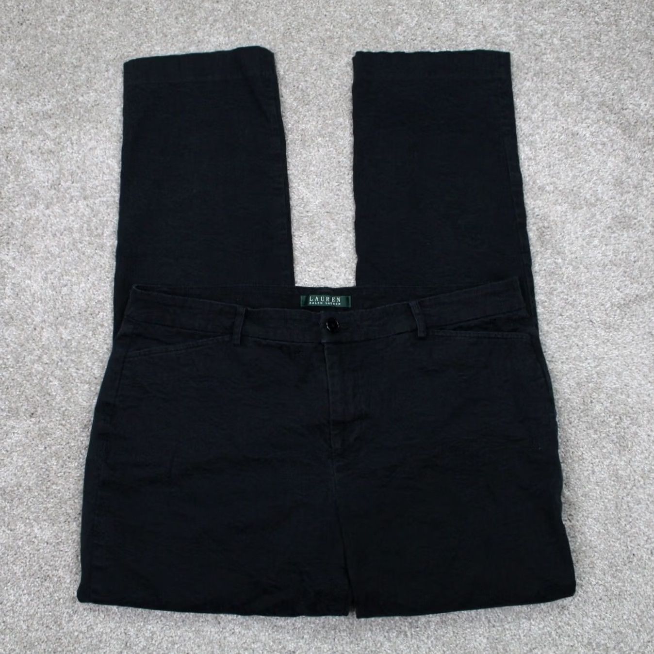 Ralph Lauren LAUREN Ralph Lauren Chino Pants Womens 14 Black Textured Stretch Inseam 30" Size 36" / US 14 / IT 50 - 2 Thumbnail
