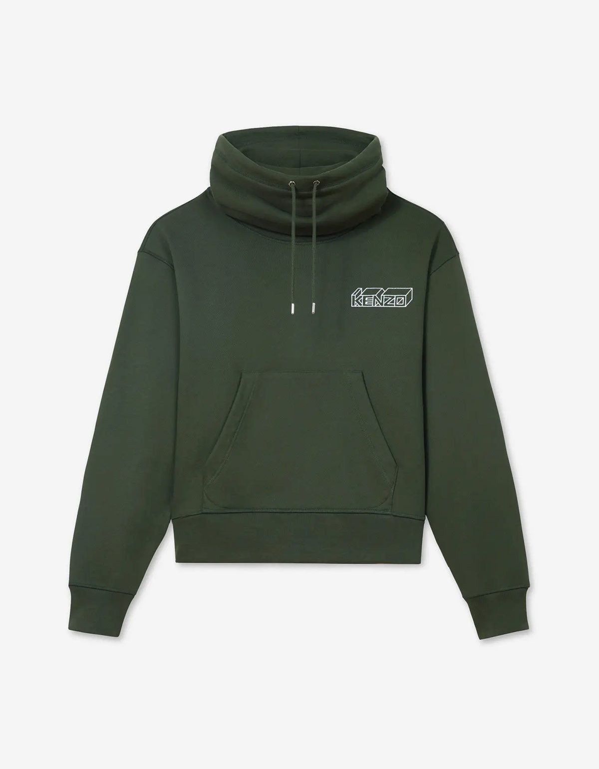 Kenzo Kenzo Green Kenzo Kube Embroidered Snood Sweatshirt Size US L / EU 52-54 / 3 - 1 Thumbnail