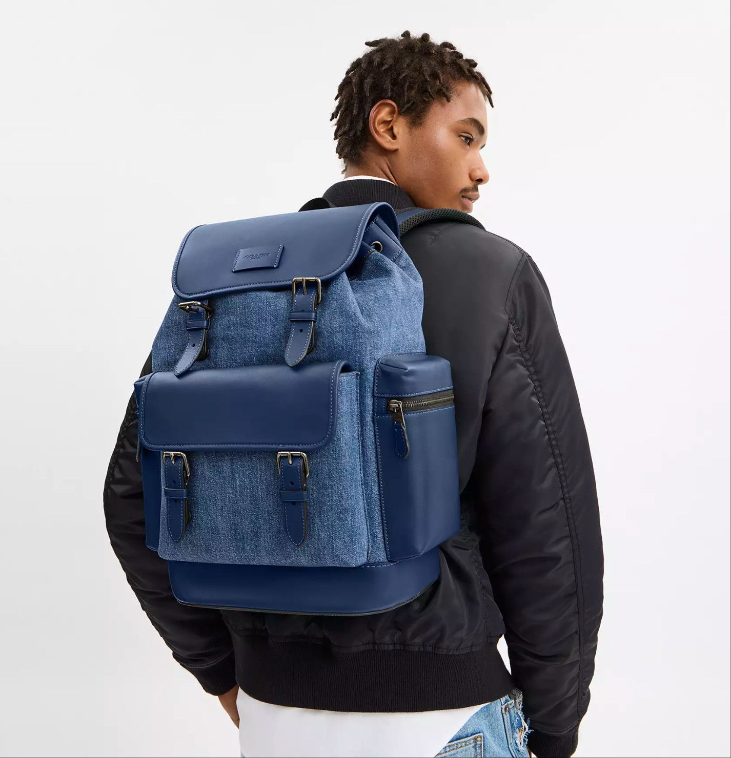 Coach Sprint Backpack CBI76 Denim/Deep Blue Size ONE SIZE - 5 Thumbnail