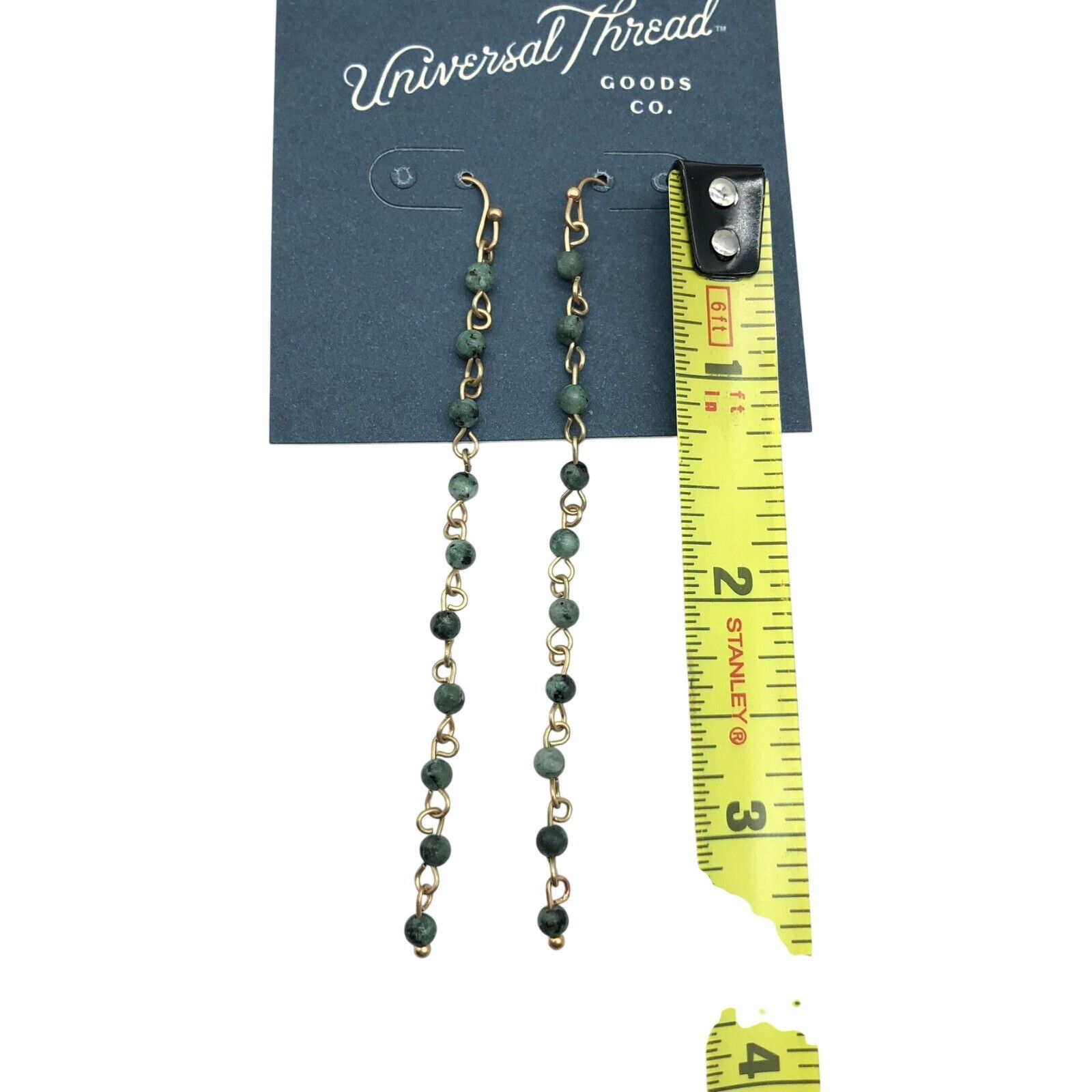 Other Universal Thread Earrings Dangle Beaded Semi-Precious Green Size ONE SIZE - 3 Thumbnail