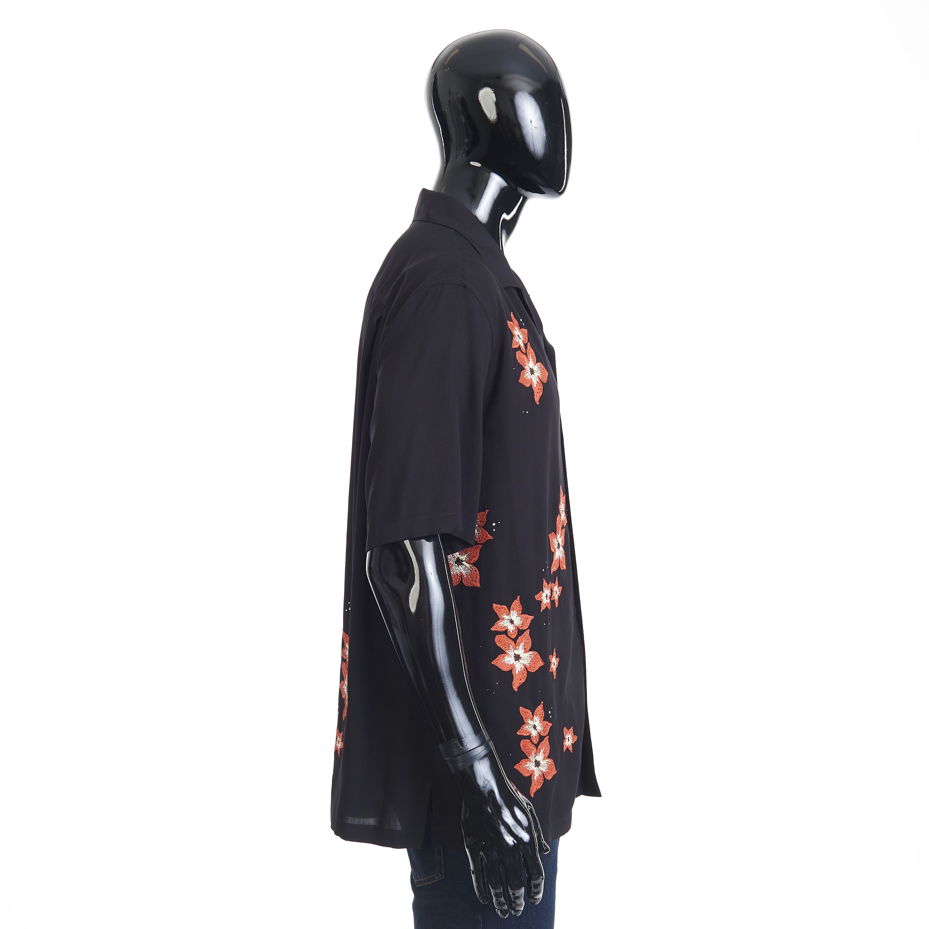 Celine Hawaiian Shirt - Hibiscus Flower Embroidery, Viscose Size US M / EU 48-50 / 2 - 7 Thumbnail