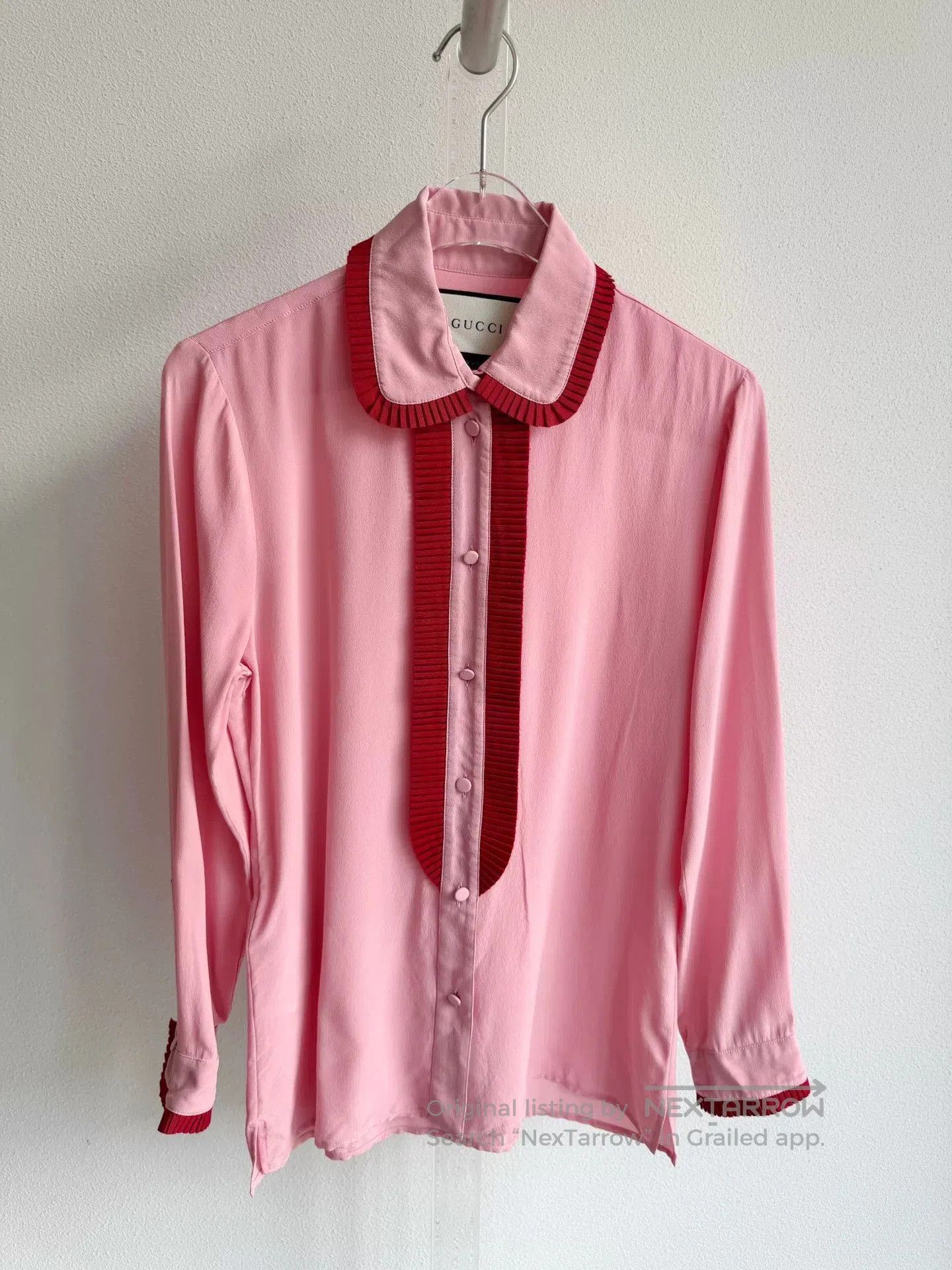 Gucci Gucci Pink Silk Shirt Size 36. Size XS / US 0-2 / IT 36-38 - 2 Thumbnail