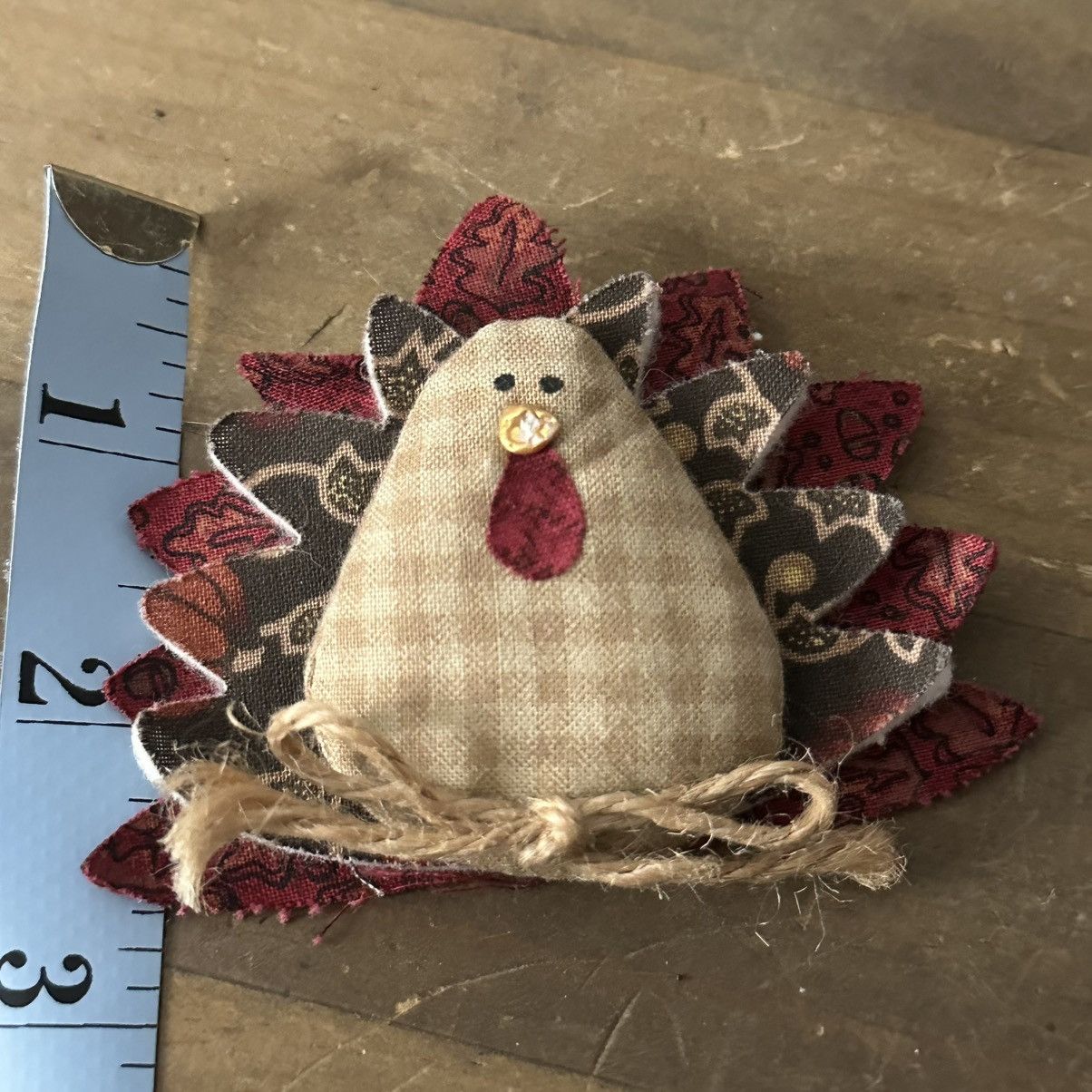 Vintage Vintage fabric turkey Thanksgiving brooch Size ONE SIZE - 3 Thumbnail