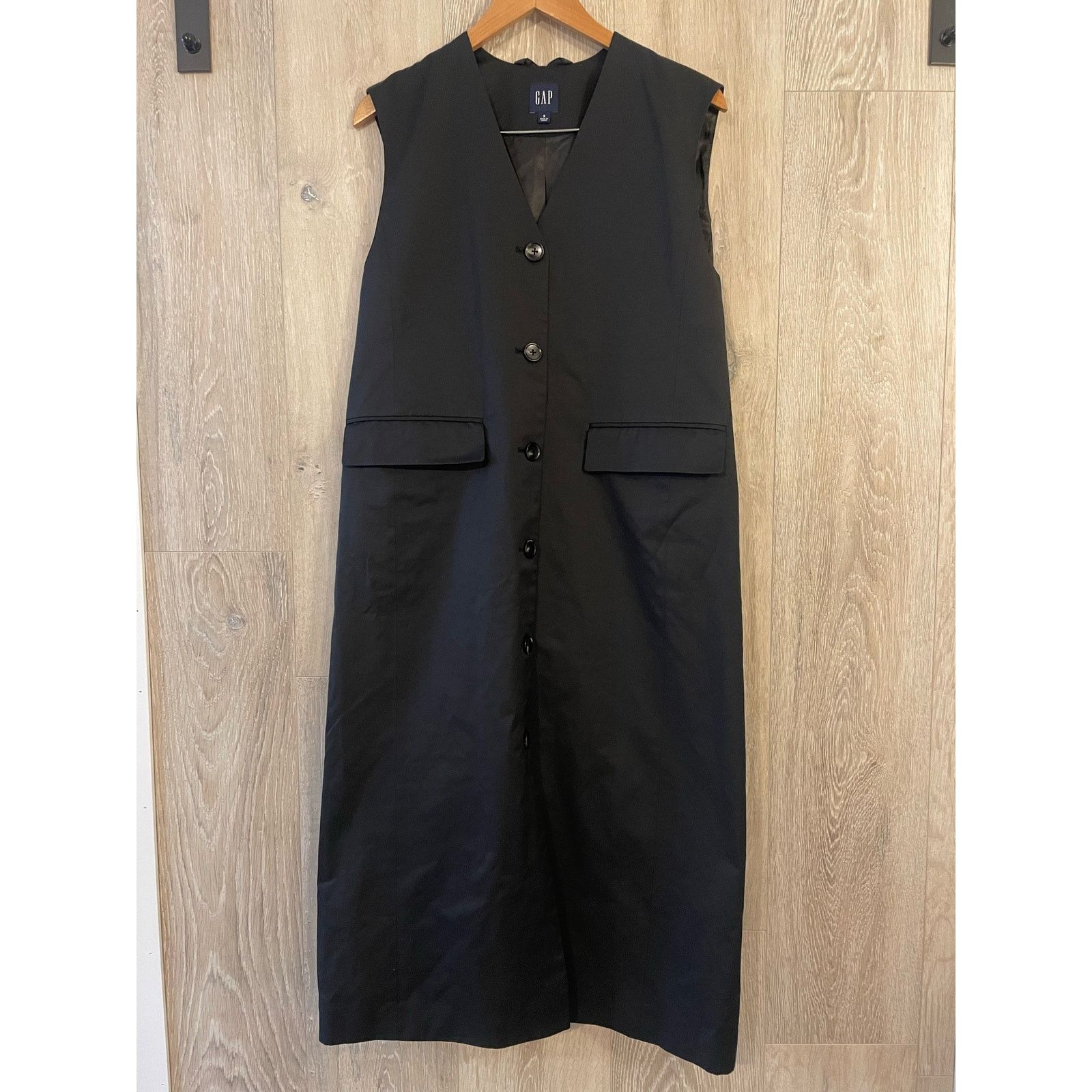 Gap Gap women - LONG OVERSIZED TAILORED VEST / S / black/ NWOT Size S / US 4 / IT 40 - 2 Thumbnail